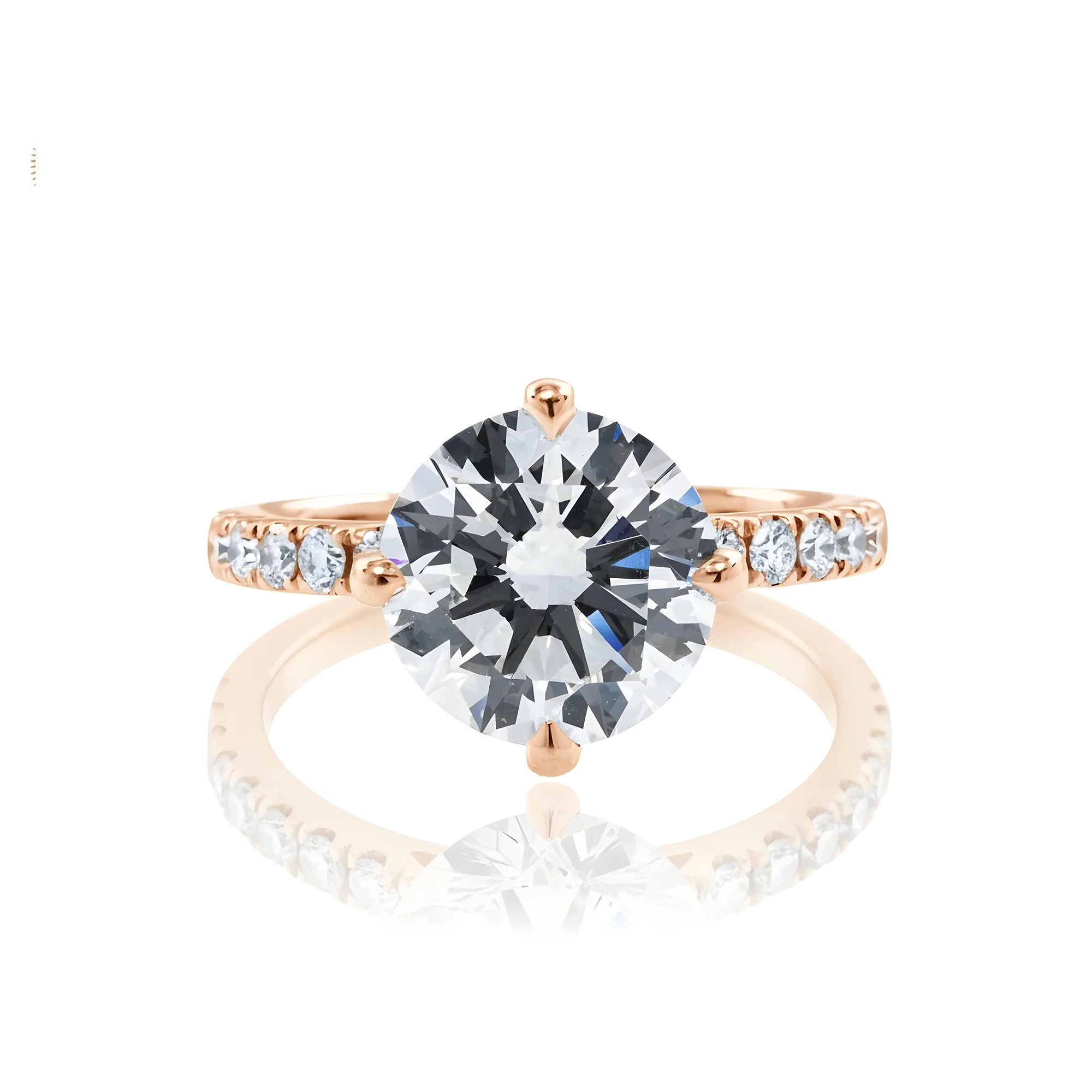 GIA 18K White Gold 4.02ct Round Diamond Engagement Ring 4.64ctw - Image 8