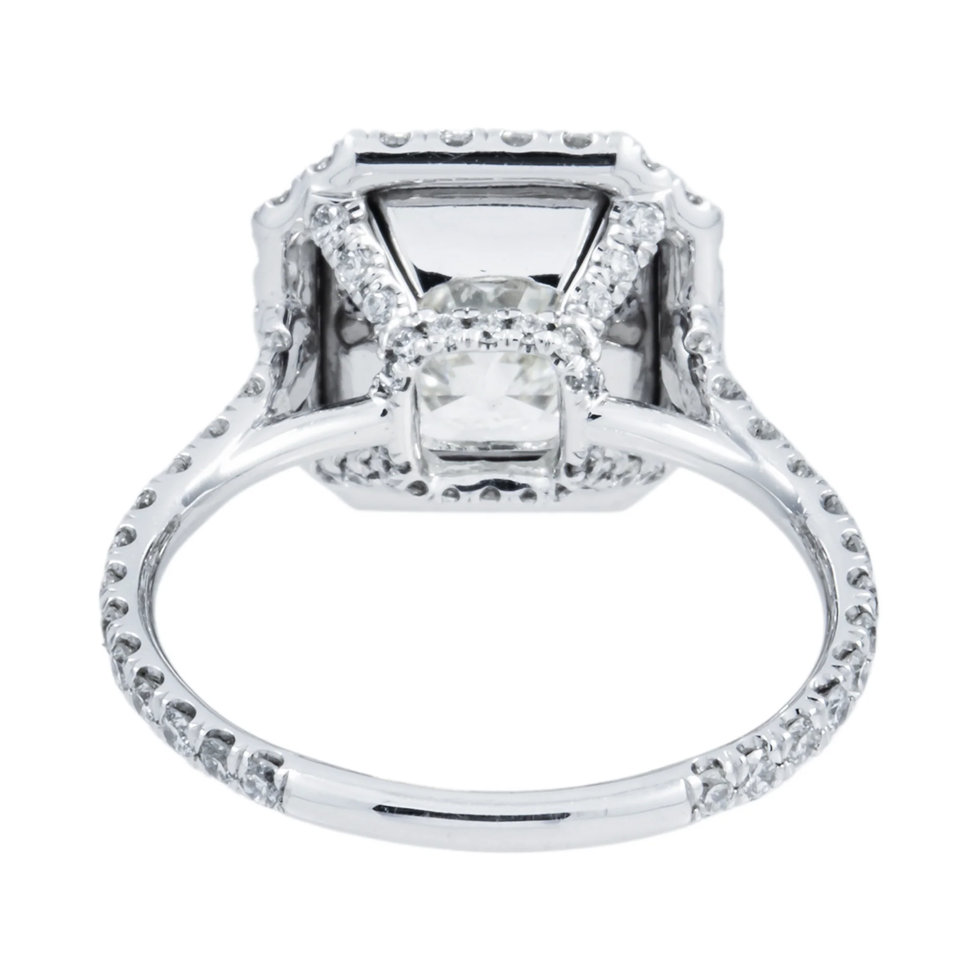 18K White Gold 4.07ct Cushiuuon Cut Diamond Engagement Ring 4.98ctw - Image 4