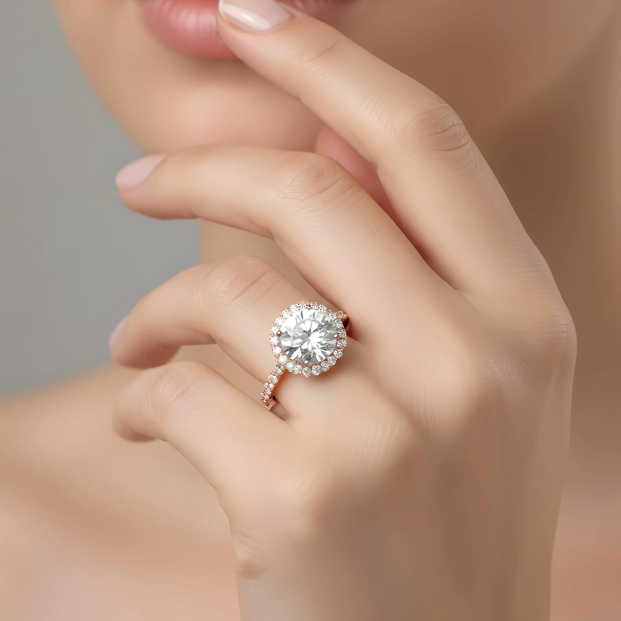 18K White Gold 5.11ct Round Cut Diamond Engagement Ring 6.67ctw - Image 10
