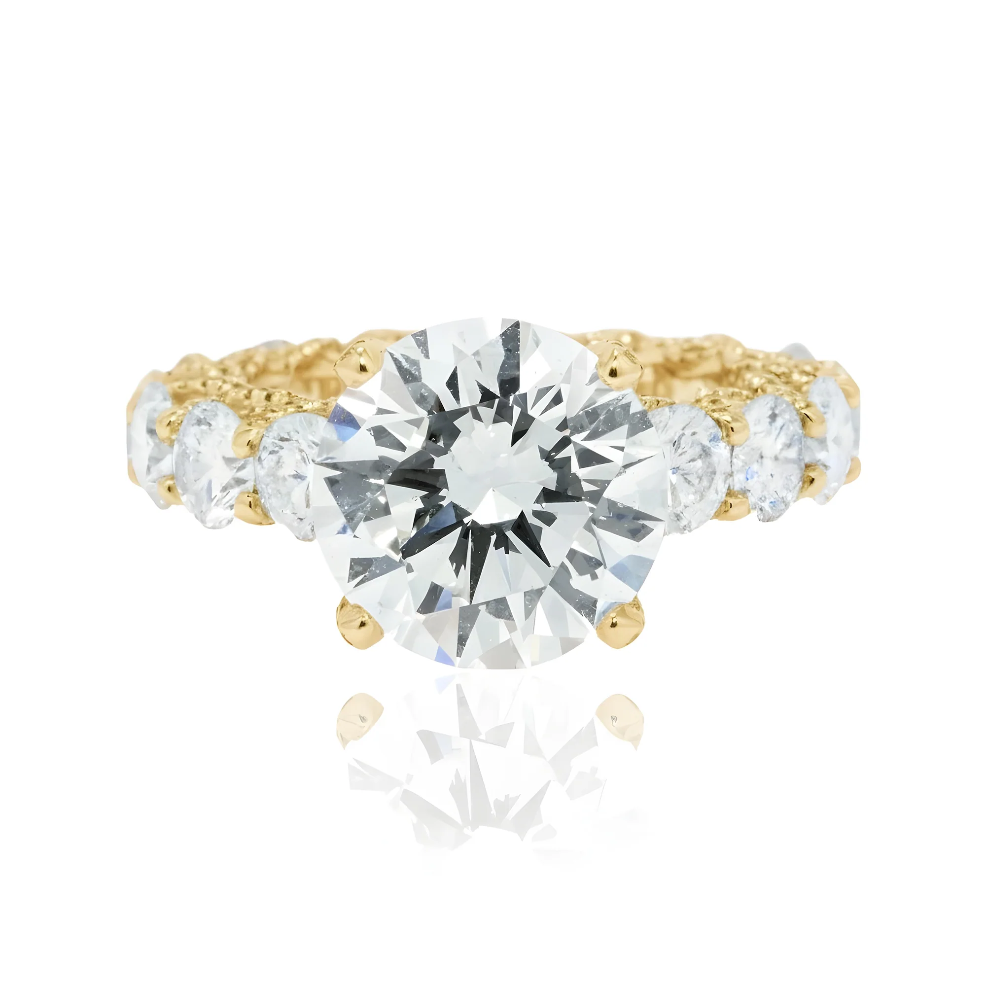 GIA 18K White Gold 5.44ct Round Diamond Engagement Ring 11.18ctw - Image 8