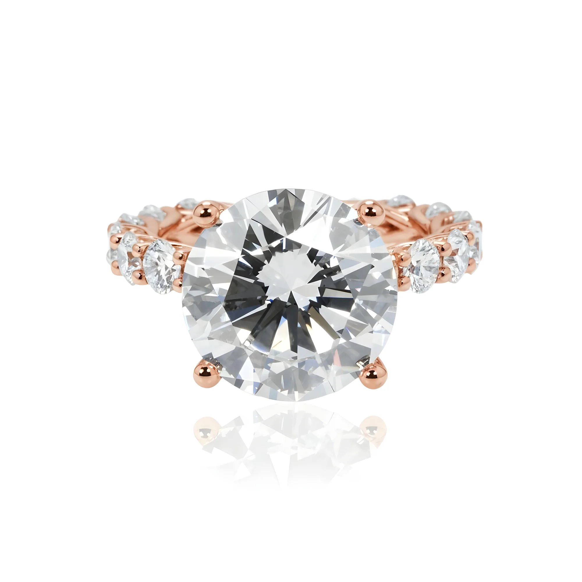 GIA 18K White Gold 7.06ct Round Diamond Engagement Ring 9.81ctw - Image 9