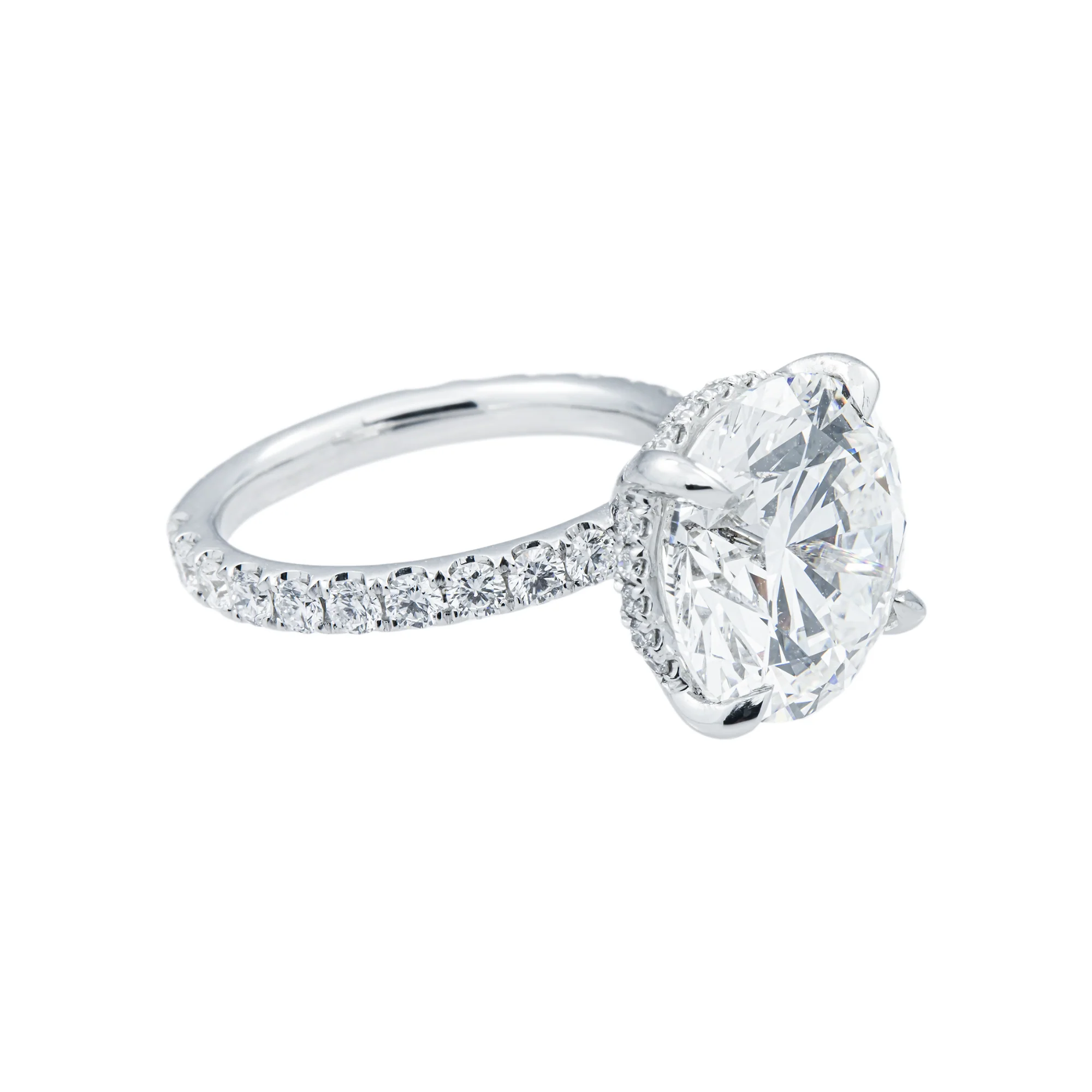 18K White Gold 7.65ct Round Diamond Engagement Ring 8.70ctw - Image 3