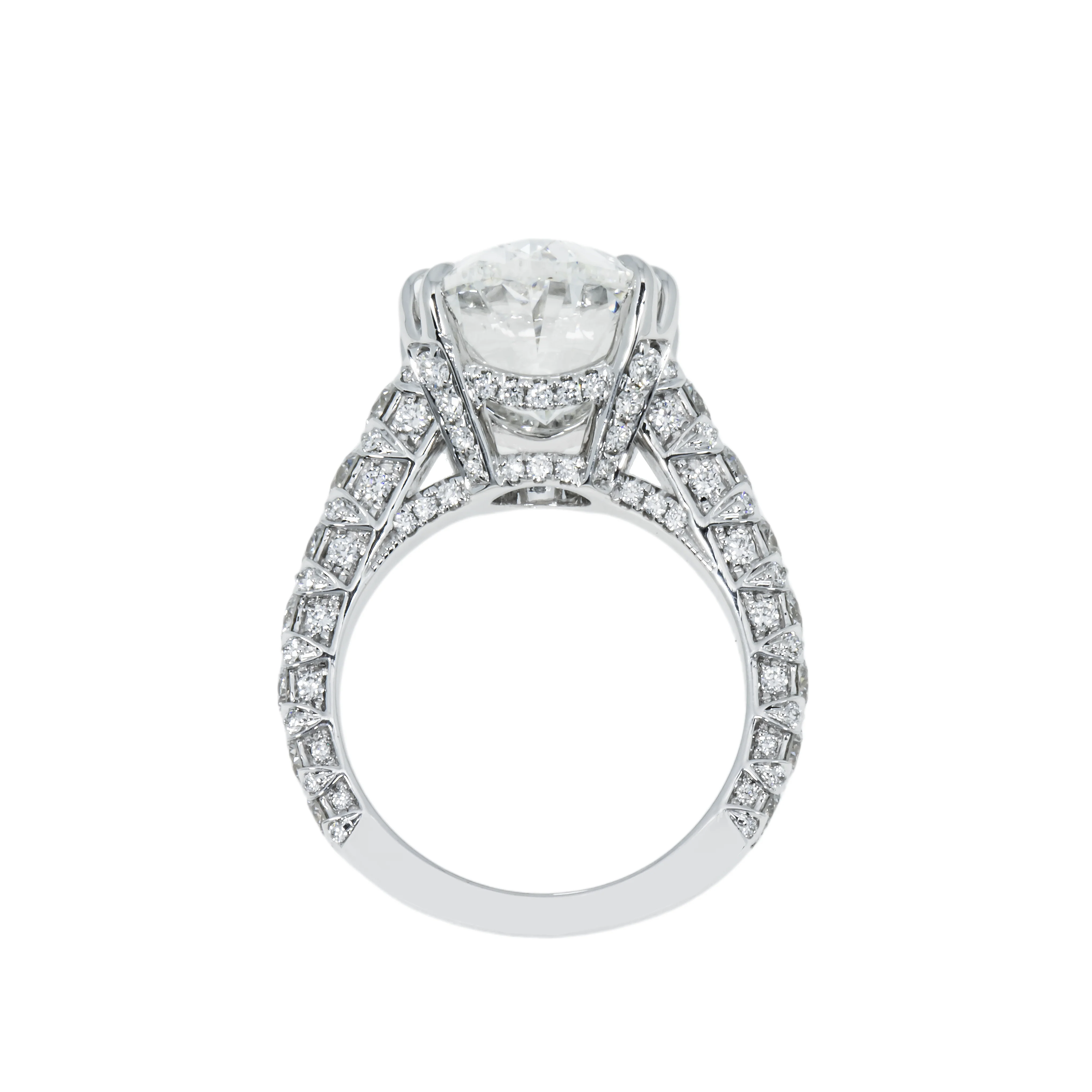 18K White Gold 8ct Oval Cut Diamond Engagement Ring 10.10ct - Image 6