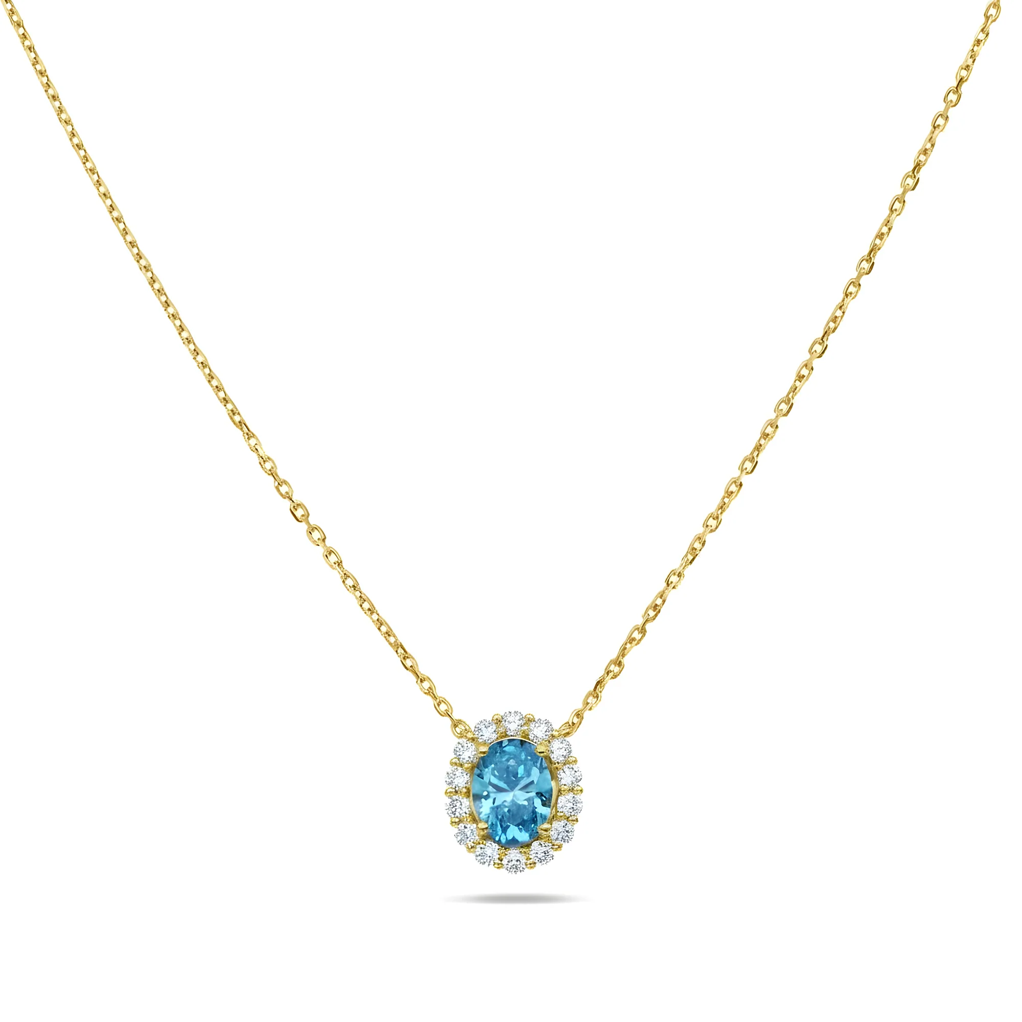 18K White Gold Oval Cut Fancy Vivid Blue Diamond Mini Pendant Necklace 1.38ctw - Image 3