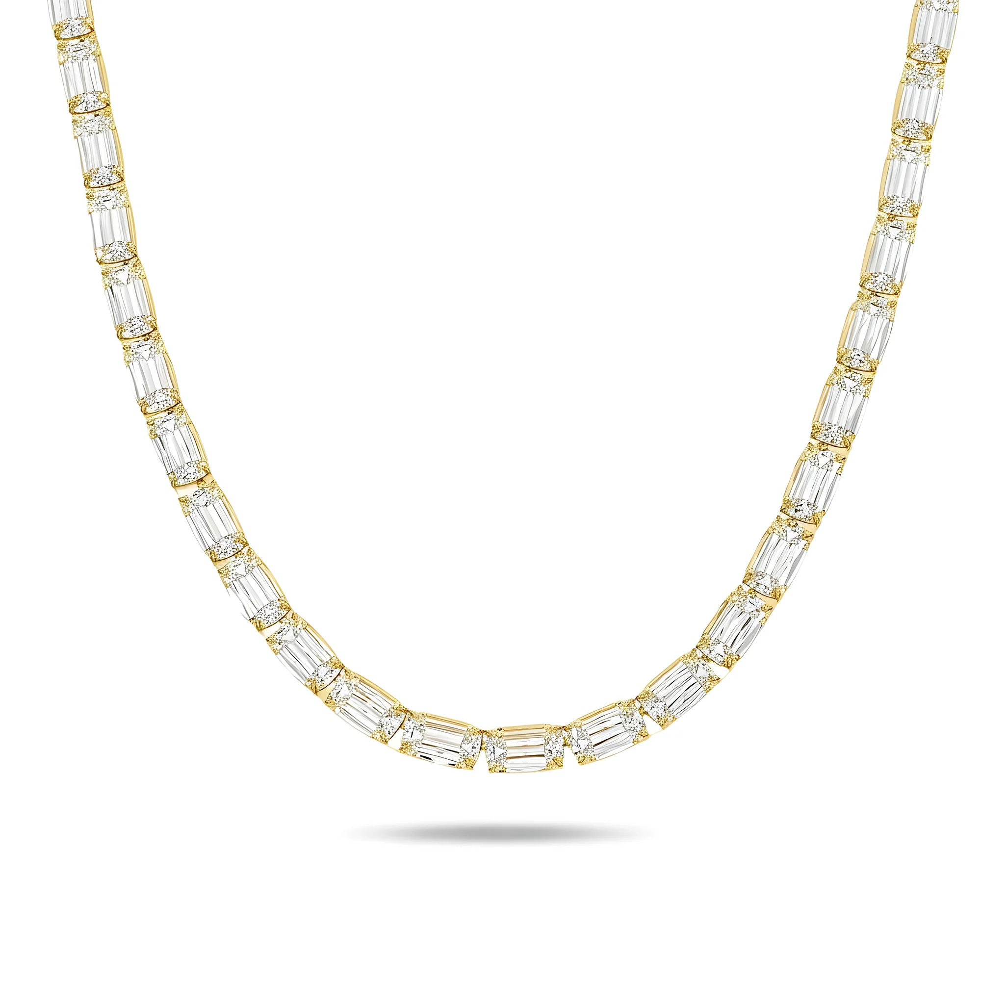 18K White Gold Rare Cut Diamond Chain 80.93ct - Image 4