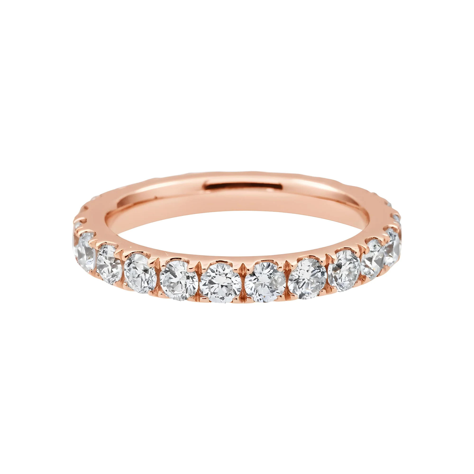 18K White Gold Round Diamond Eternity Ring 1.46ct (Size 5) - Image 6