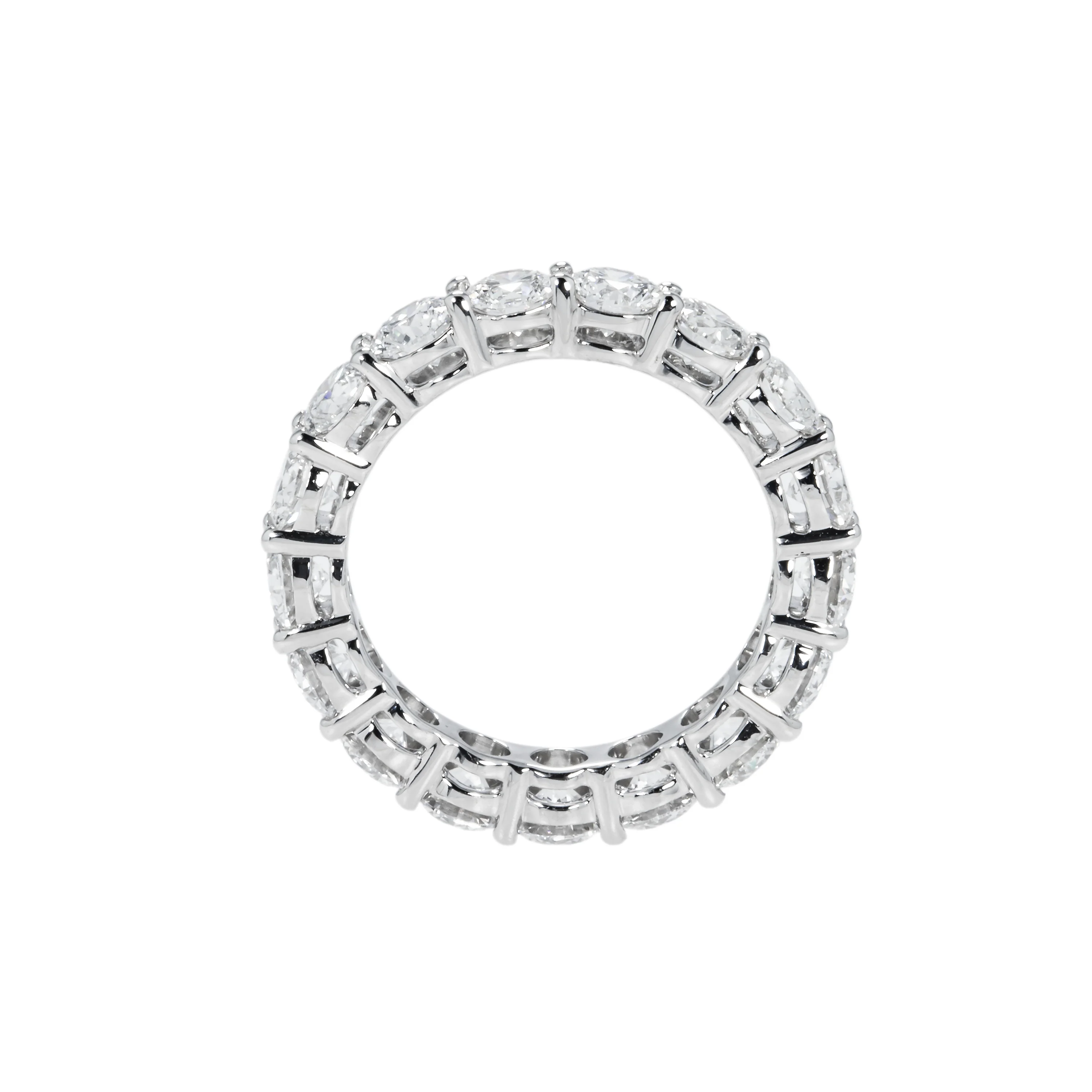 18K White Gold Round Diamond Eternity Ring 4.24ct (size 6-8) - Image 4