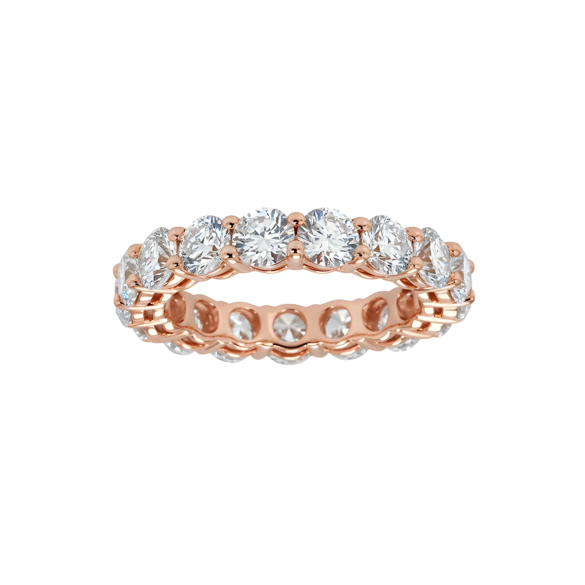 18K White Gold Round Diamond Eternity Ring 4.24ct (size 6-8) - Image 7