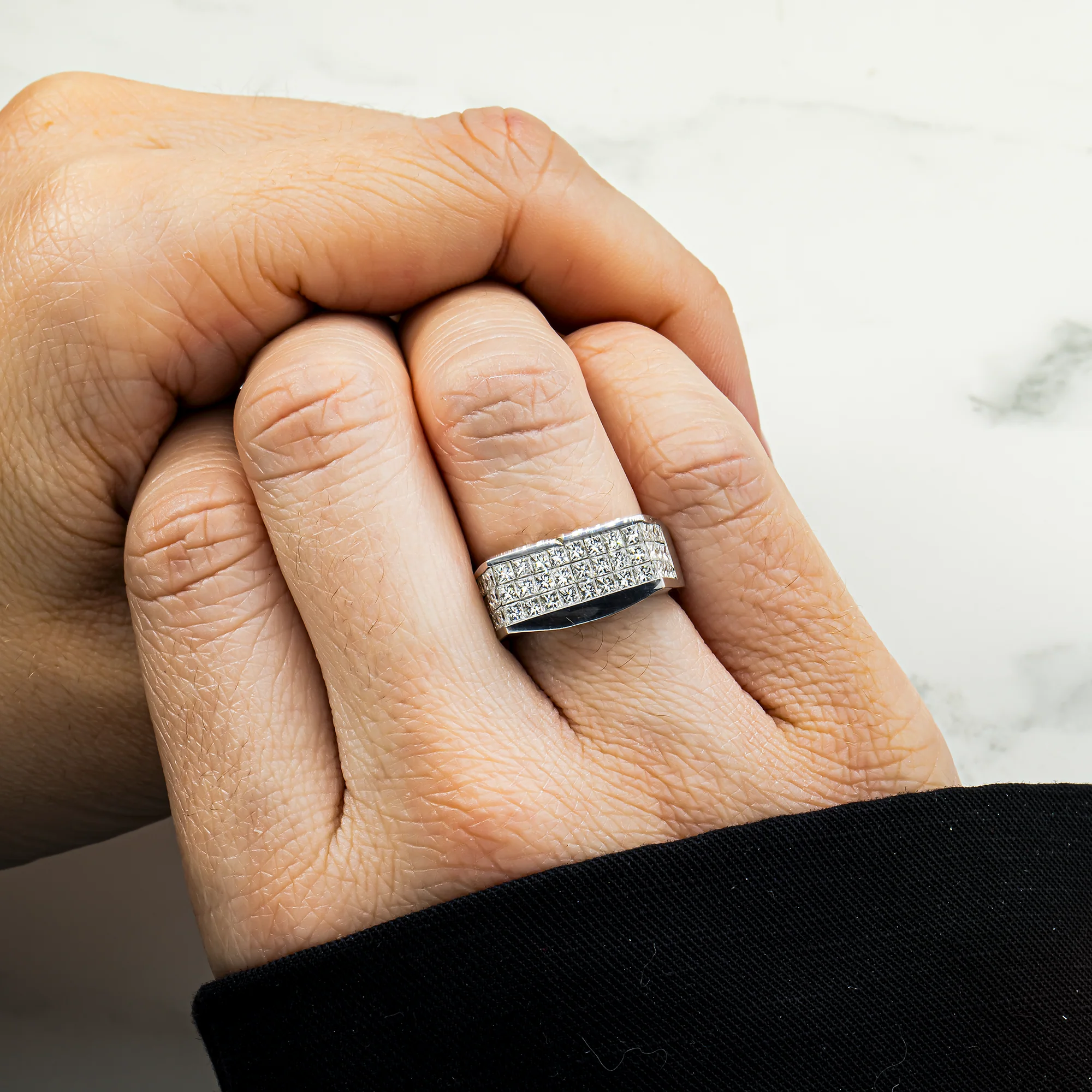 18K White Gold Princess Cut Diamond Ring 1.85ct - Image 2