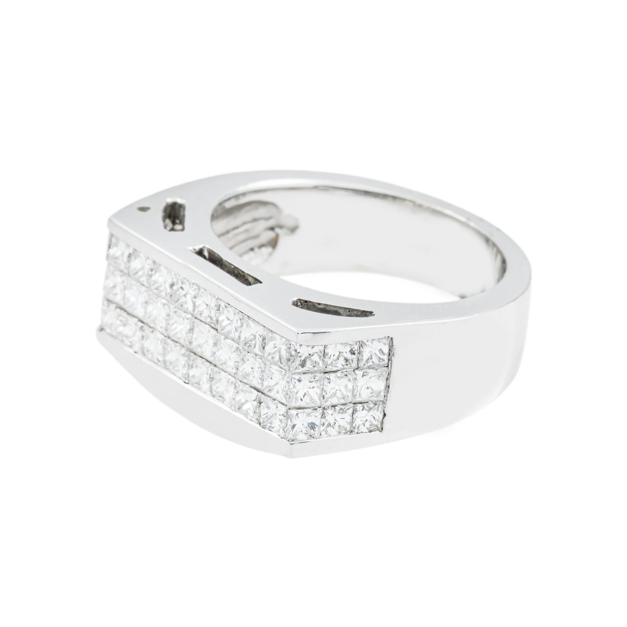 18K White Gold Princess Cut Diamond Ring 1.85ct - Image 3