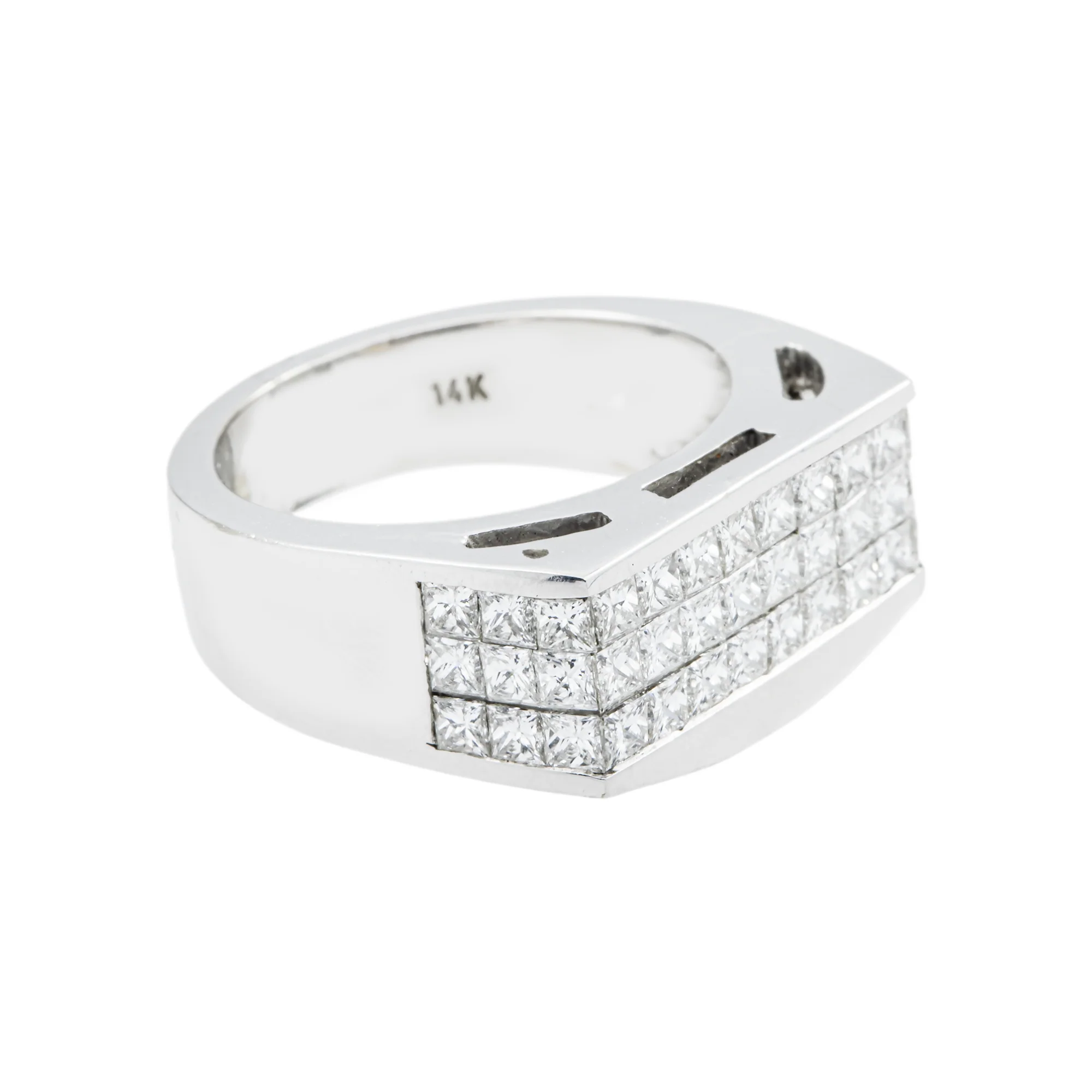 18K White Gold Princess Cut Diamond Ring 1.85ct - Image 5