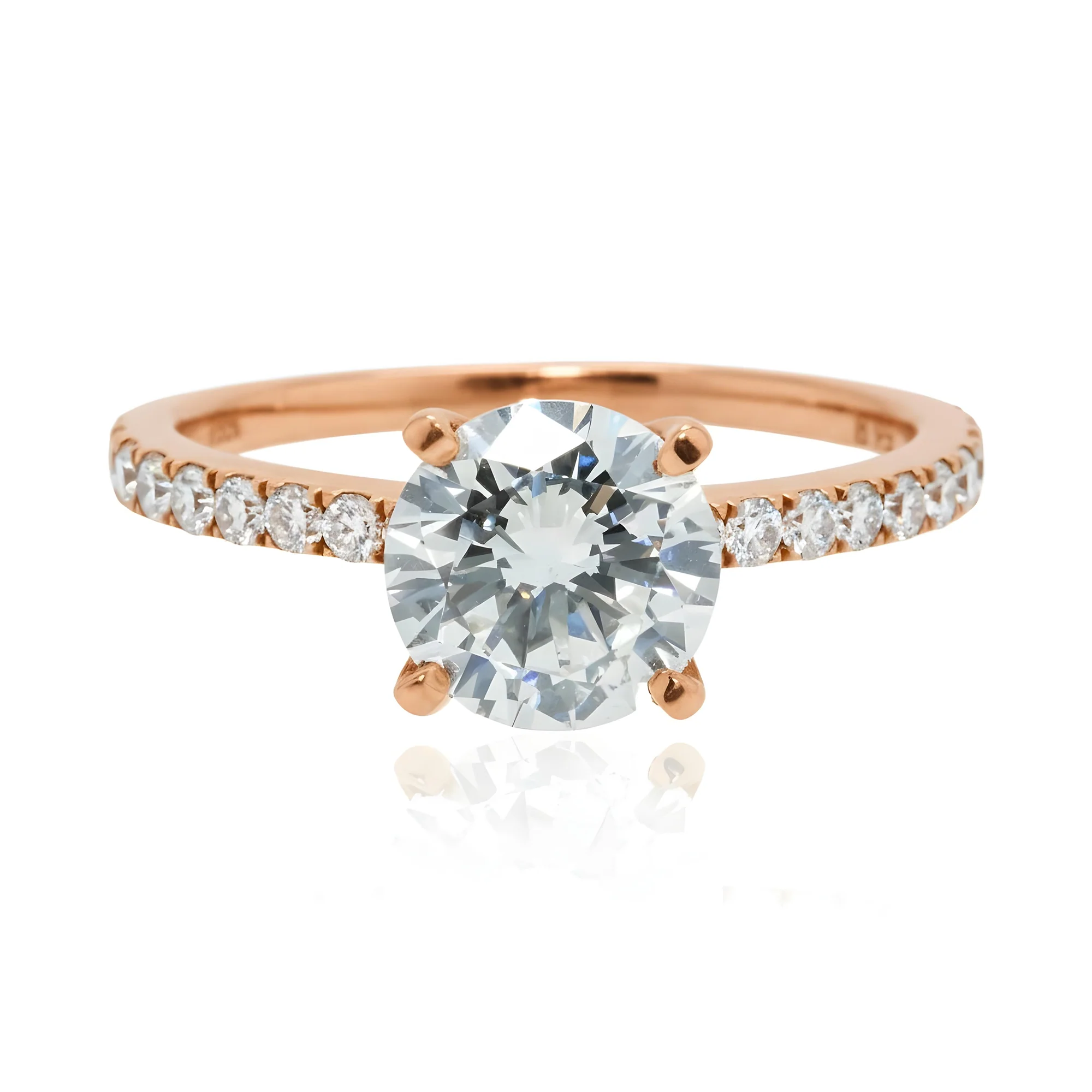 18K Yellow Gold 1.55ct Round Diamond Engagement Ring 1.87ctw - Image 10