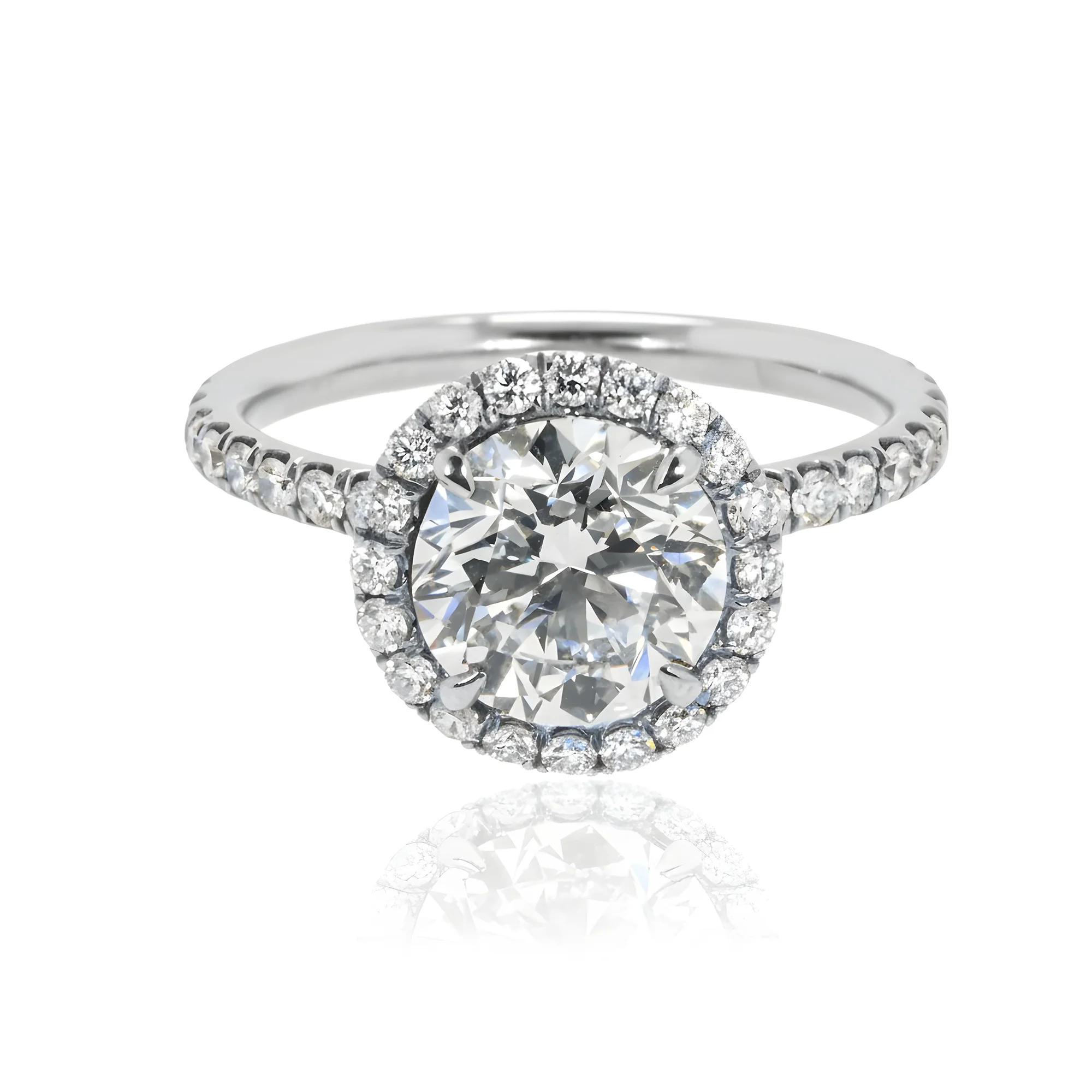 18K Yellow Gold 2.03ct Round Diamond Engagement Ring 2.83ctw - Image 6