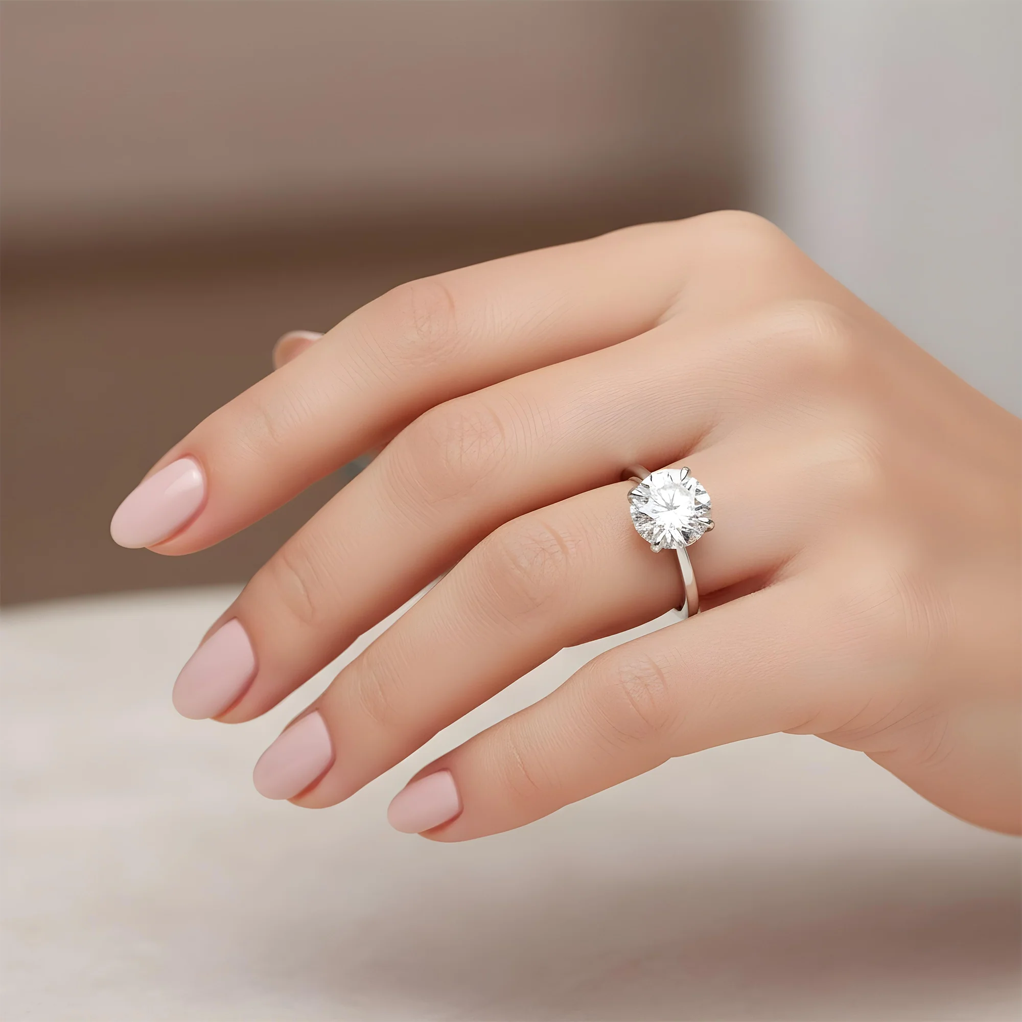 18K Yellow Gold 3.0ct Round Diamond Engagement Ring 3.08ct - Image 8