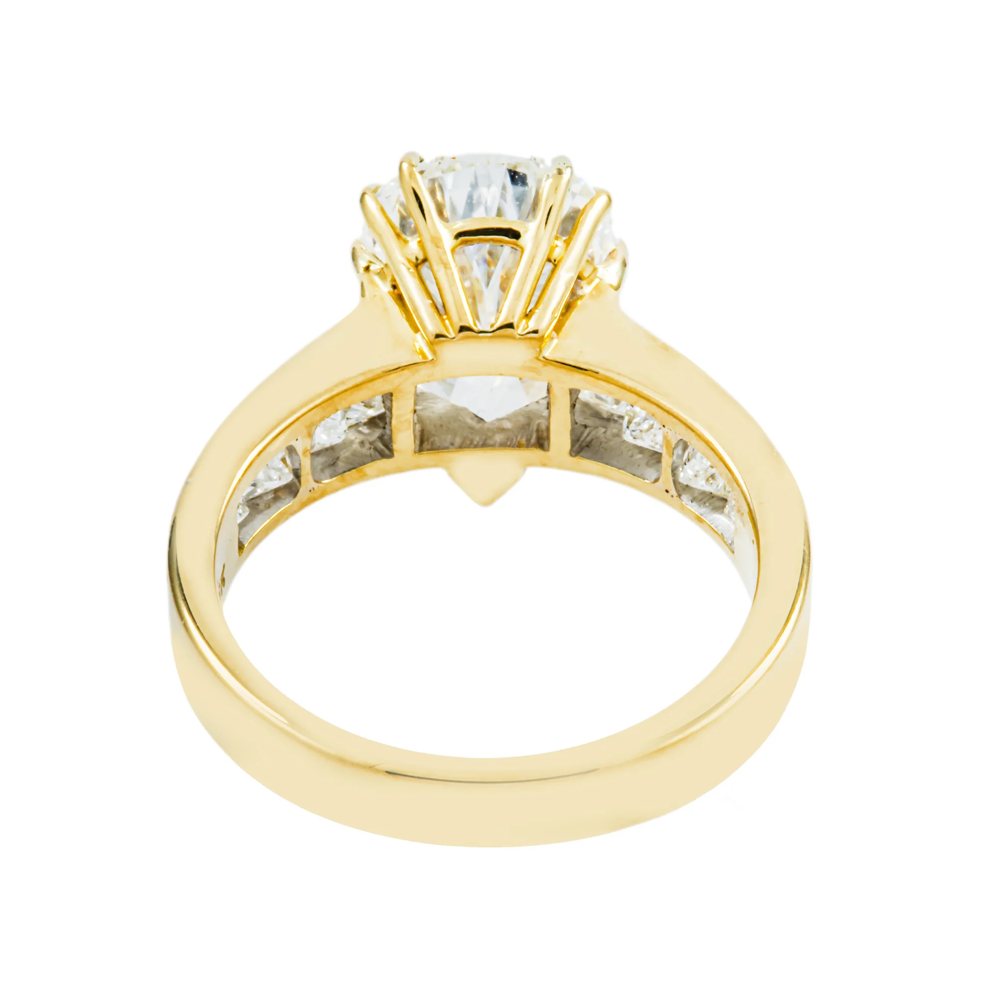 18K Yellow Gold 3.20ct Pear Cut Diamond Engagement Ring 4.45ctw - Image 4