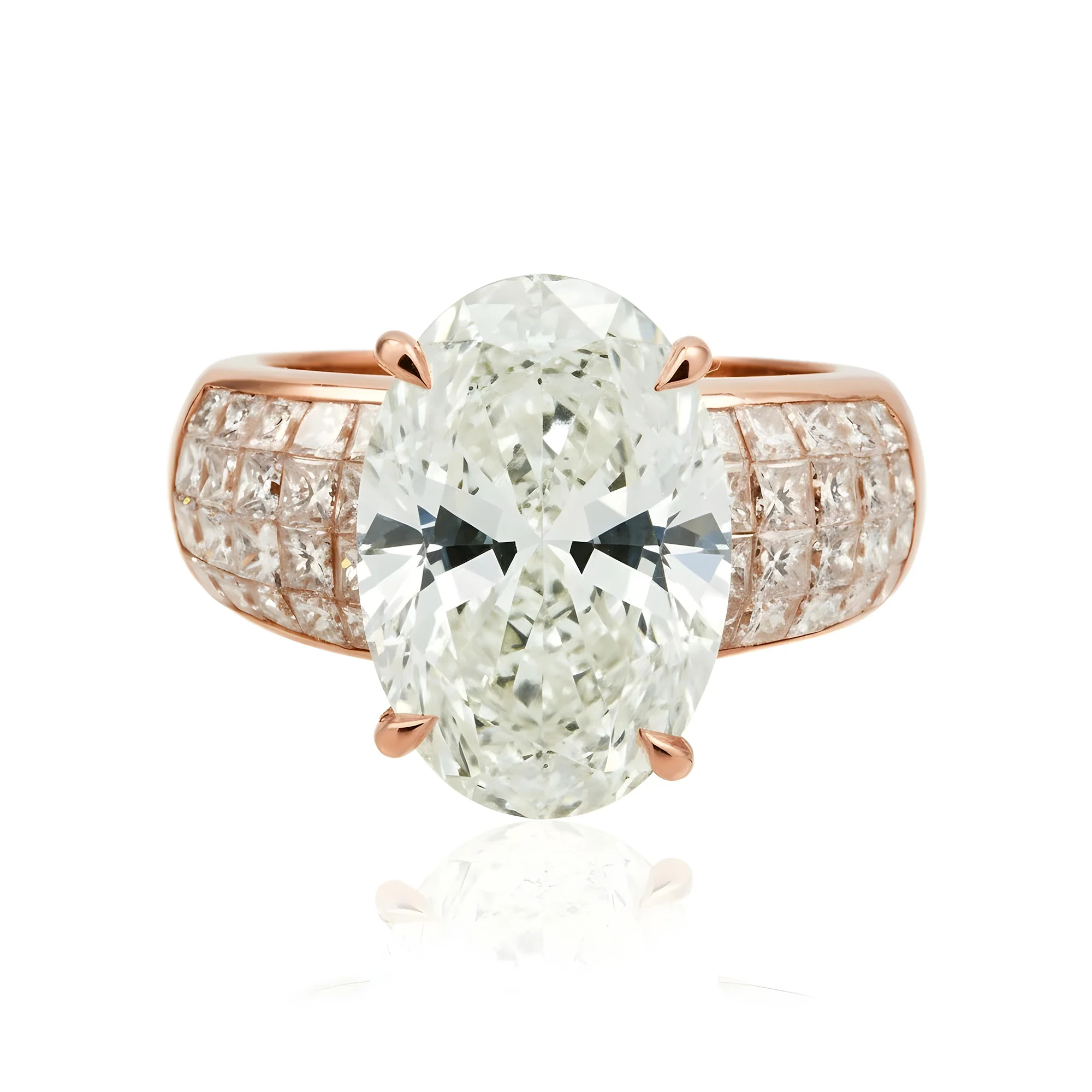 18K Yellow Gold 6.16ct Oval Cut Diamond Engagement Ring 8.15ctw - Image 10
