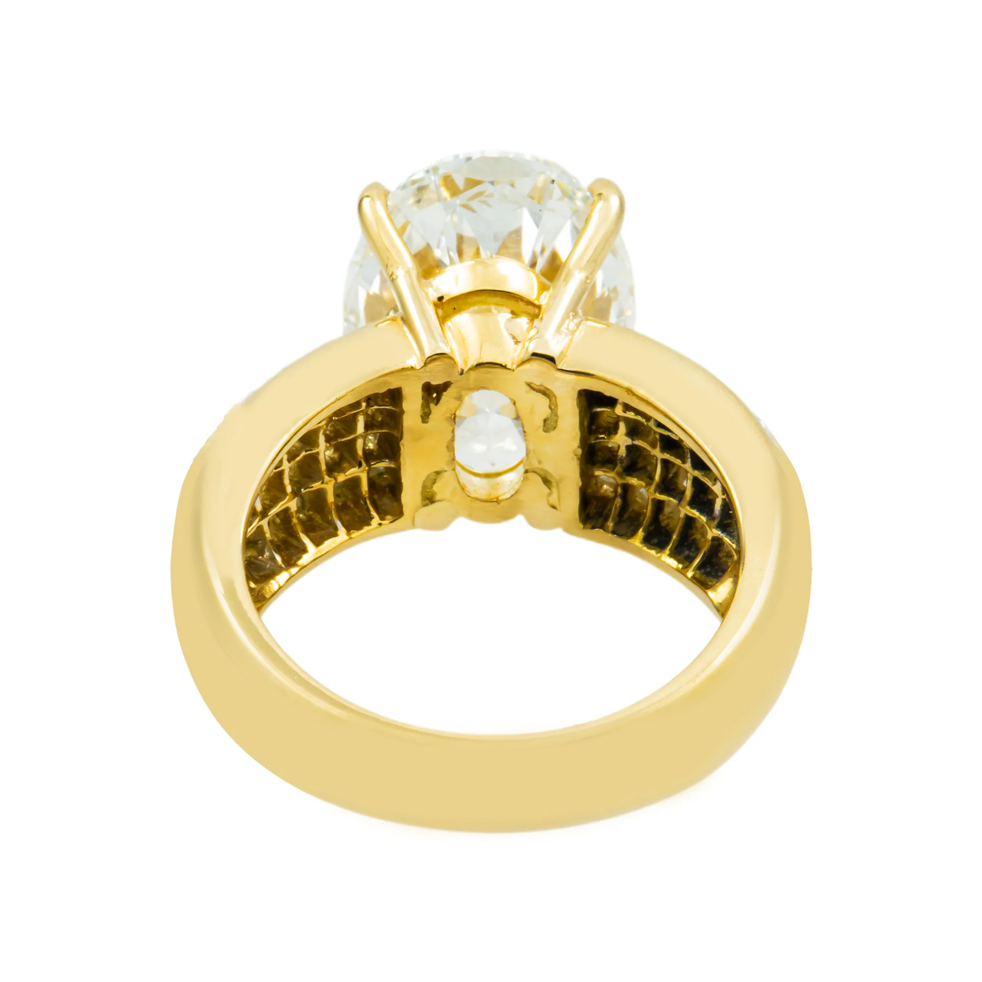 18K Yellow Gold 6.16ct Oval Cut Diamond Engagement Ring 8.15ctw - Image 5