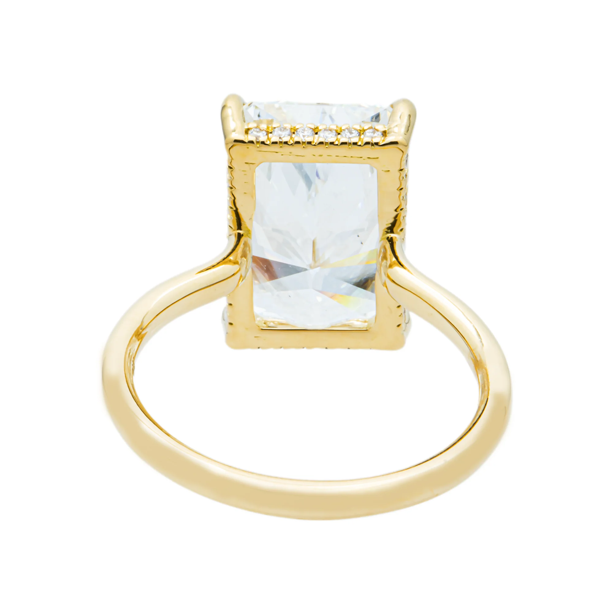 18K Yellow Gold 7.07ct Radiant Diamond Engagement Ring 7.27ctw - Image 5