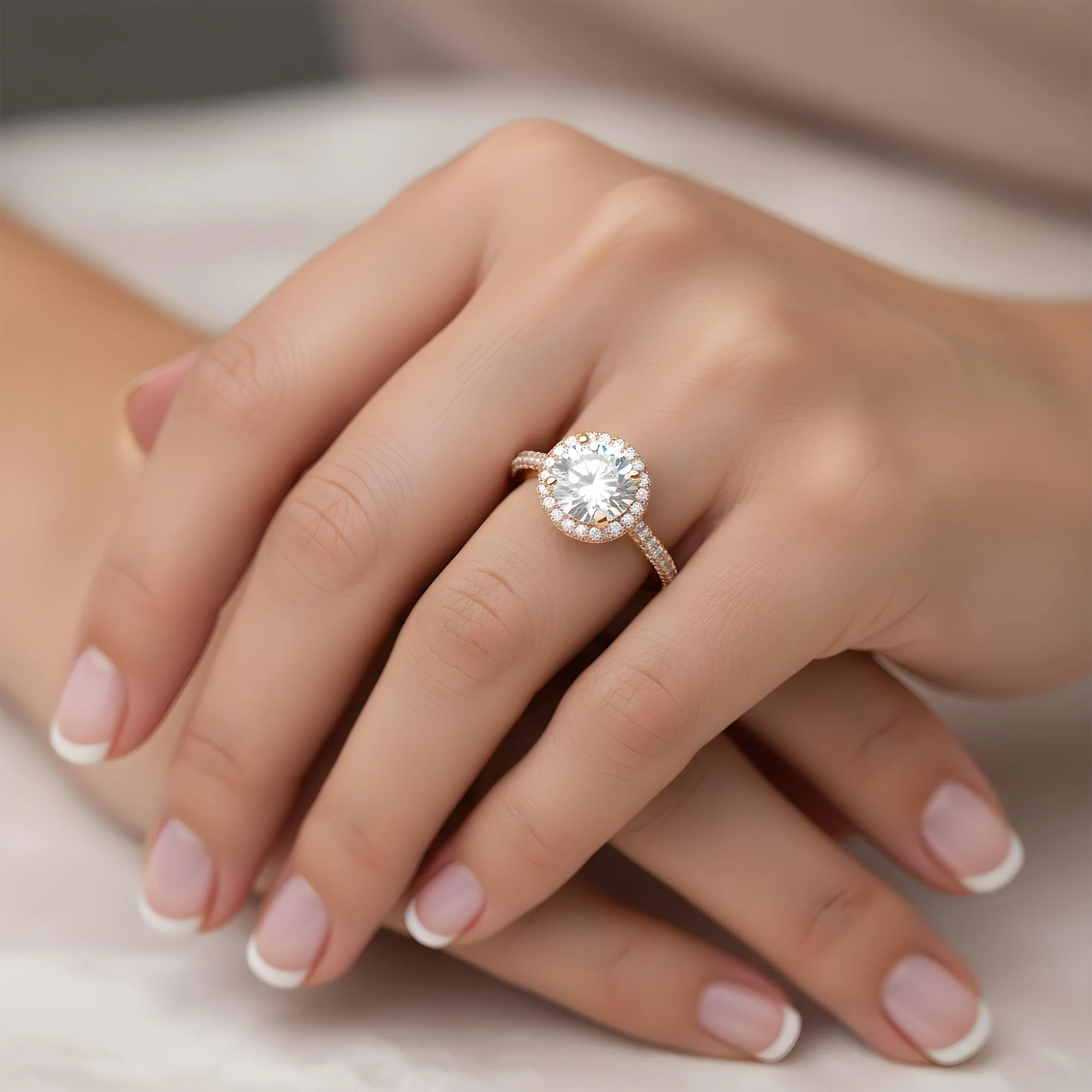 18K White Gold 3.50ct Round Diamond Engagement Ring 4.98ctw - Image 10