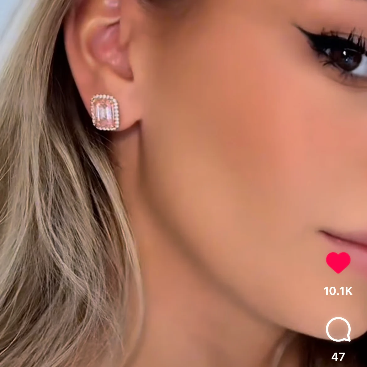 GIA 18K Rose Gold Emerald Cut Fancy Vivid Pink Diamond Stud Earrings 12.10ctw - Image 4