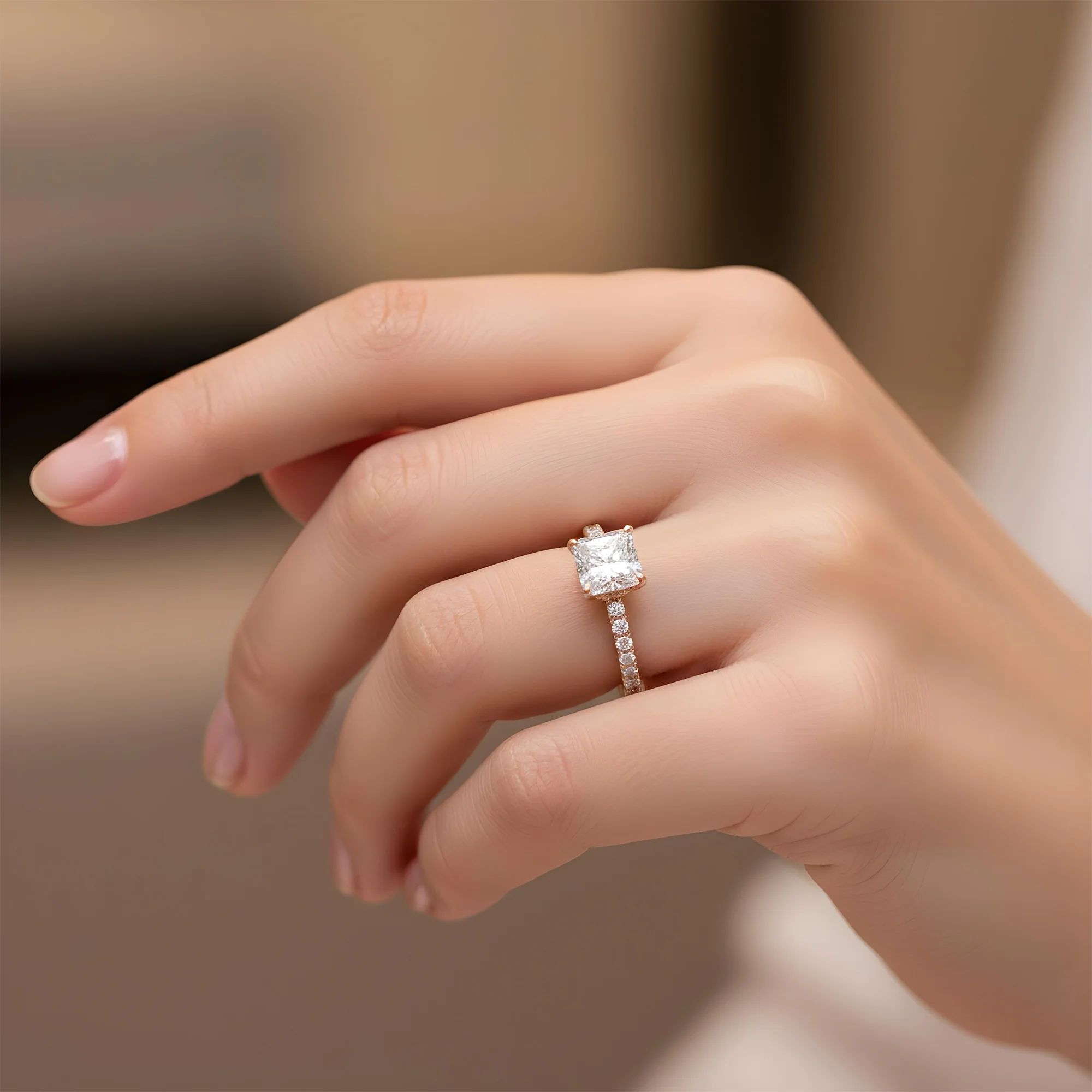 GIA 18K White Gold 1.51ct Square Radiant Cut Diamond Engagement Ring 1.97 - Image 10