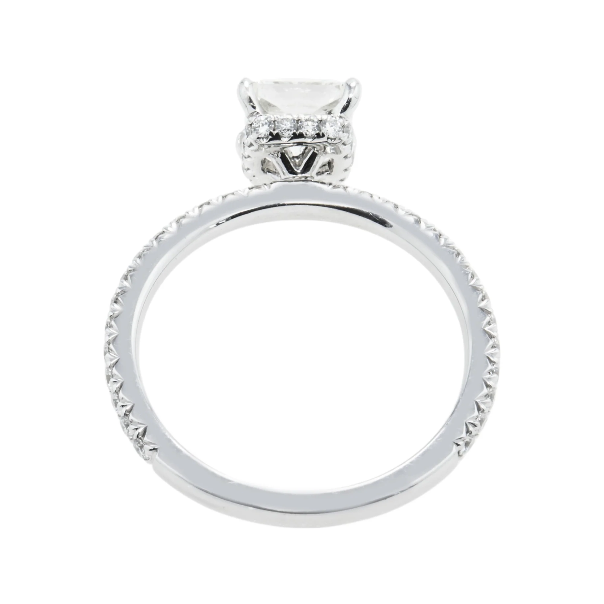 GIA 18K White Gold 1.51ct Square Radiant Cut Diamond Engagement Ring 1.97 - Image 4