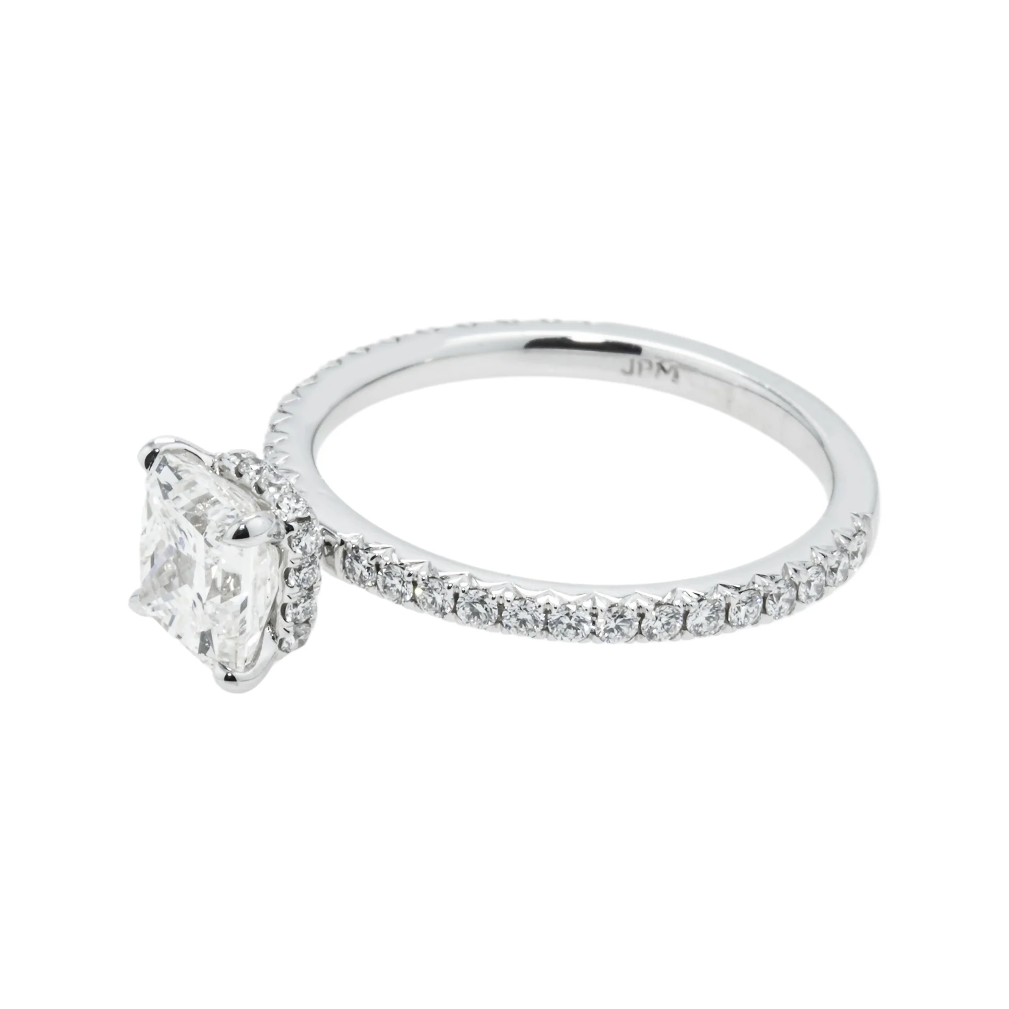 GIA 18K White Gold 1.51ct Square Radiant Cut Diamond Engagement Ring 1.97 - Image 5