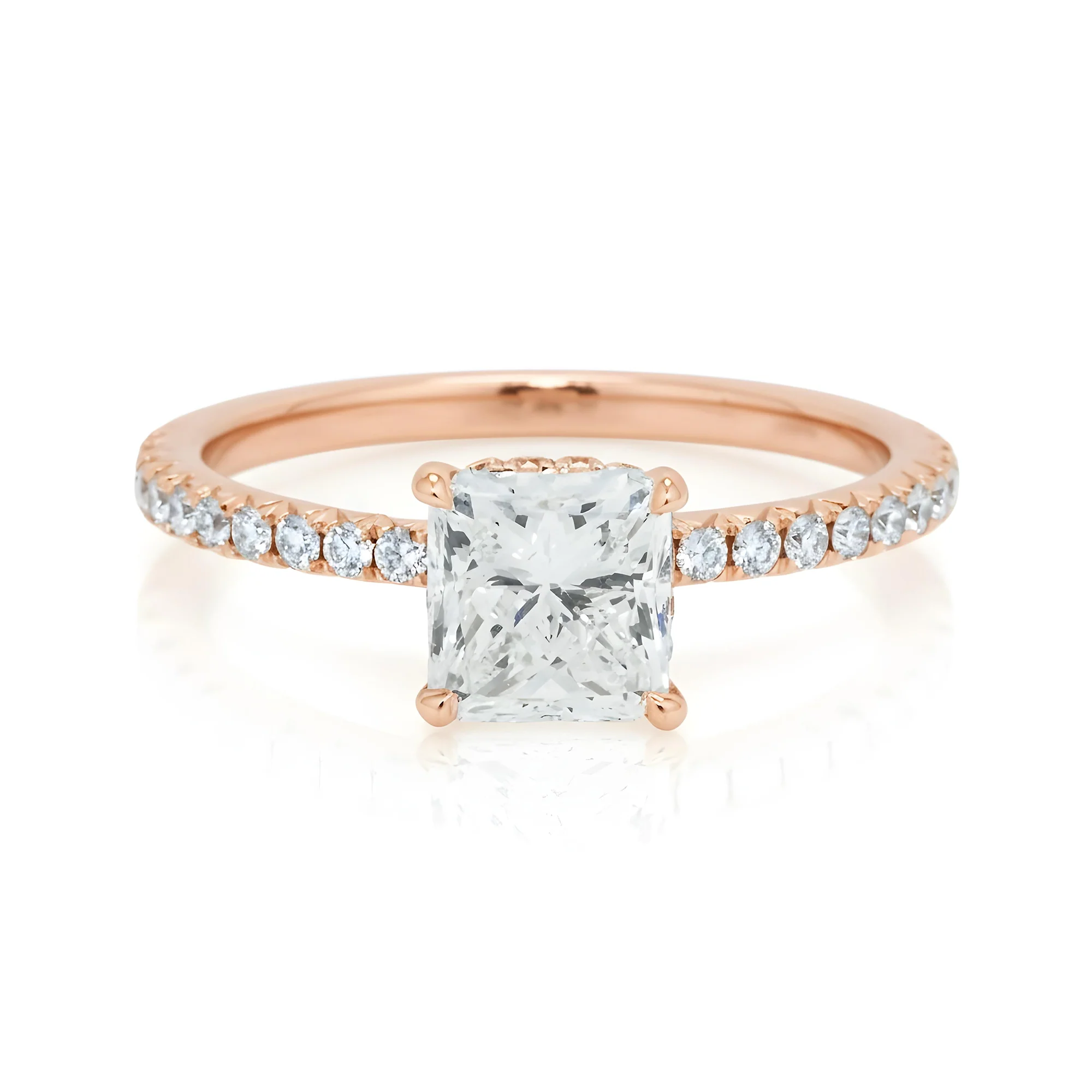 GIA 18K White Gold 1.51ct Square Radiant Cut Diamond Engagement Ring 1.97 - Image 9