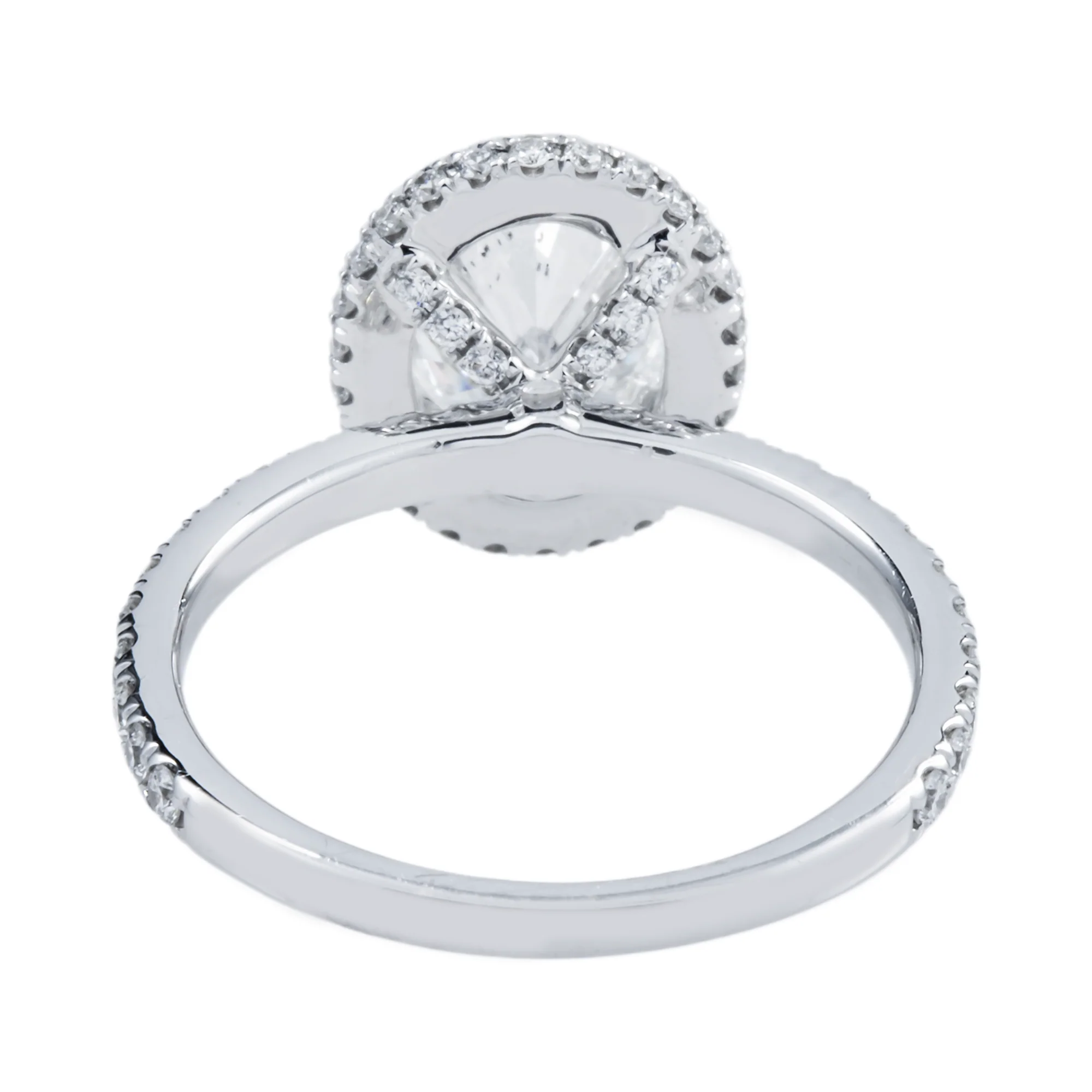 GIA 18K White Gold 1.55ct Oval Cut Diamond Engagement Ring 2.27ctw - Image 4