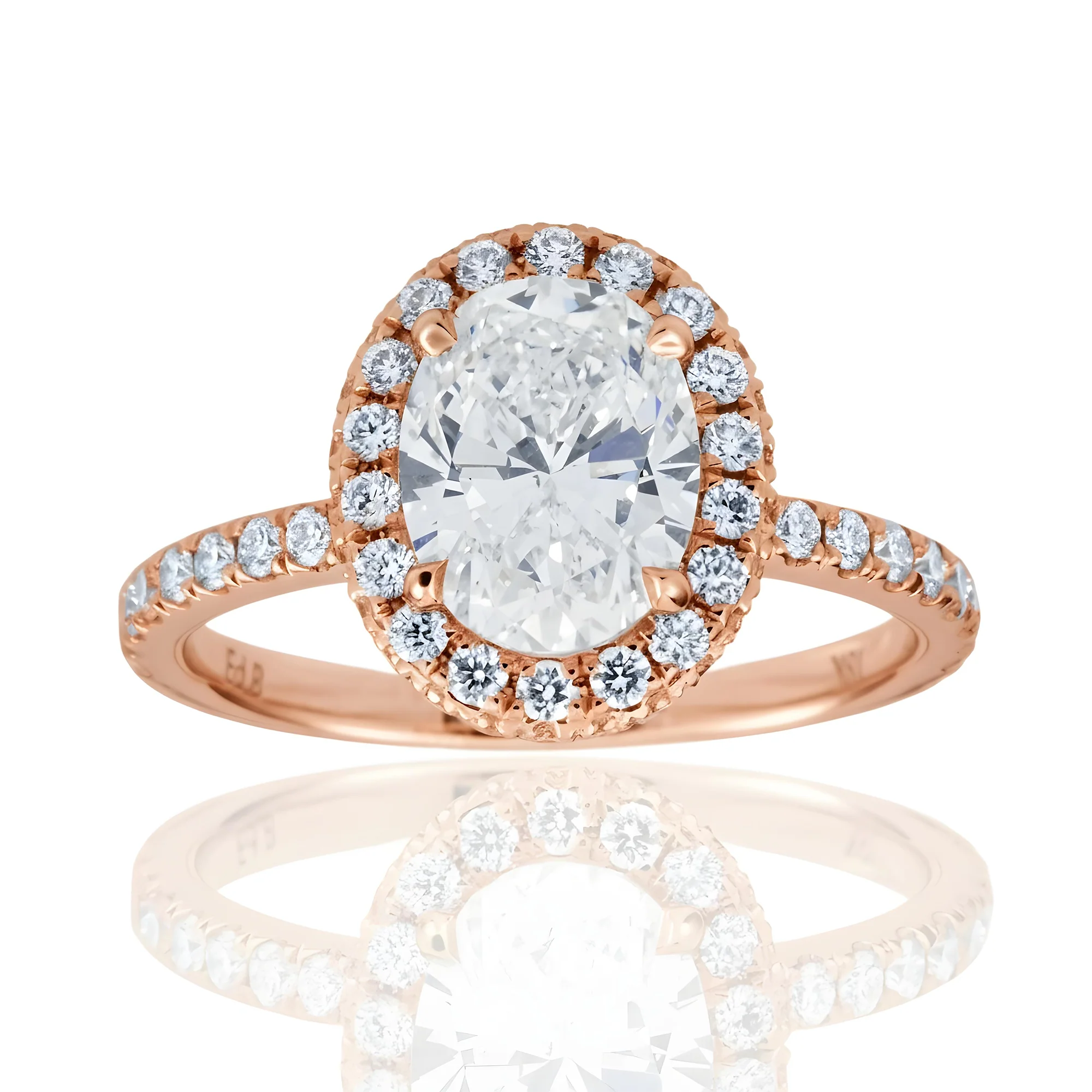 GIA 18K White Gold 1.55ct Oval Cut Diamond Engagement Ring 2.27ctw - Image 9