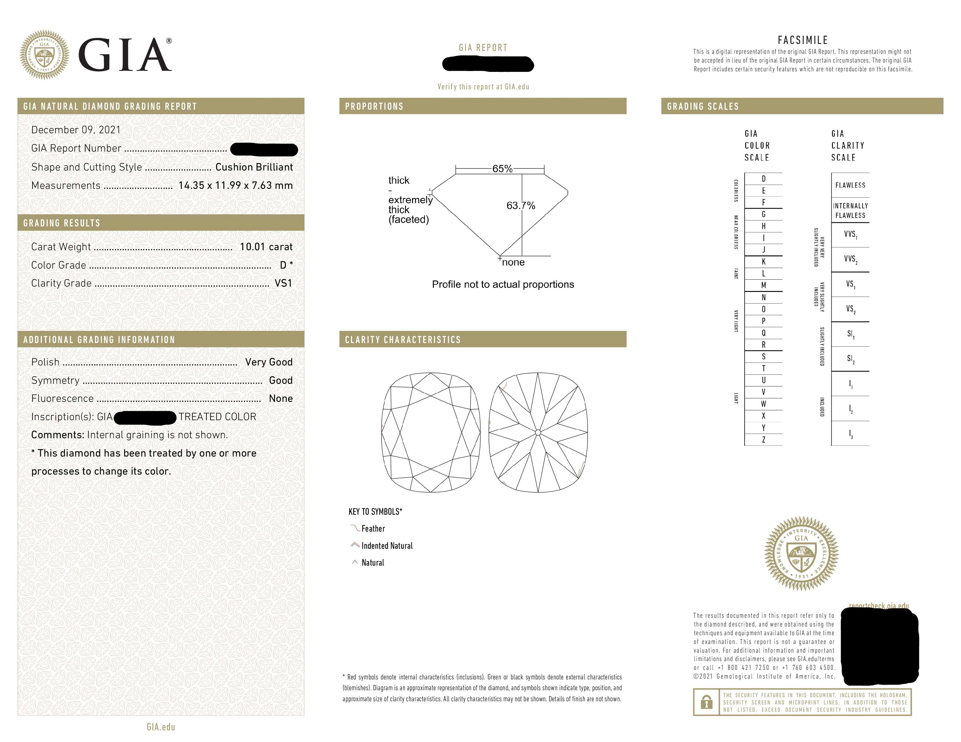 GIA 18K White Gold 10.01ct Cushion Cut Diamond Engagement Ring 10.61ct - Image 3