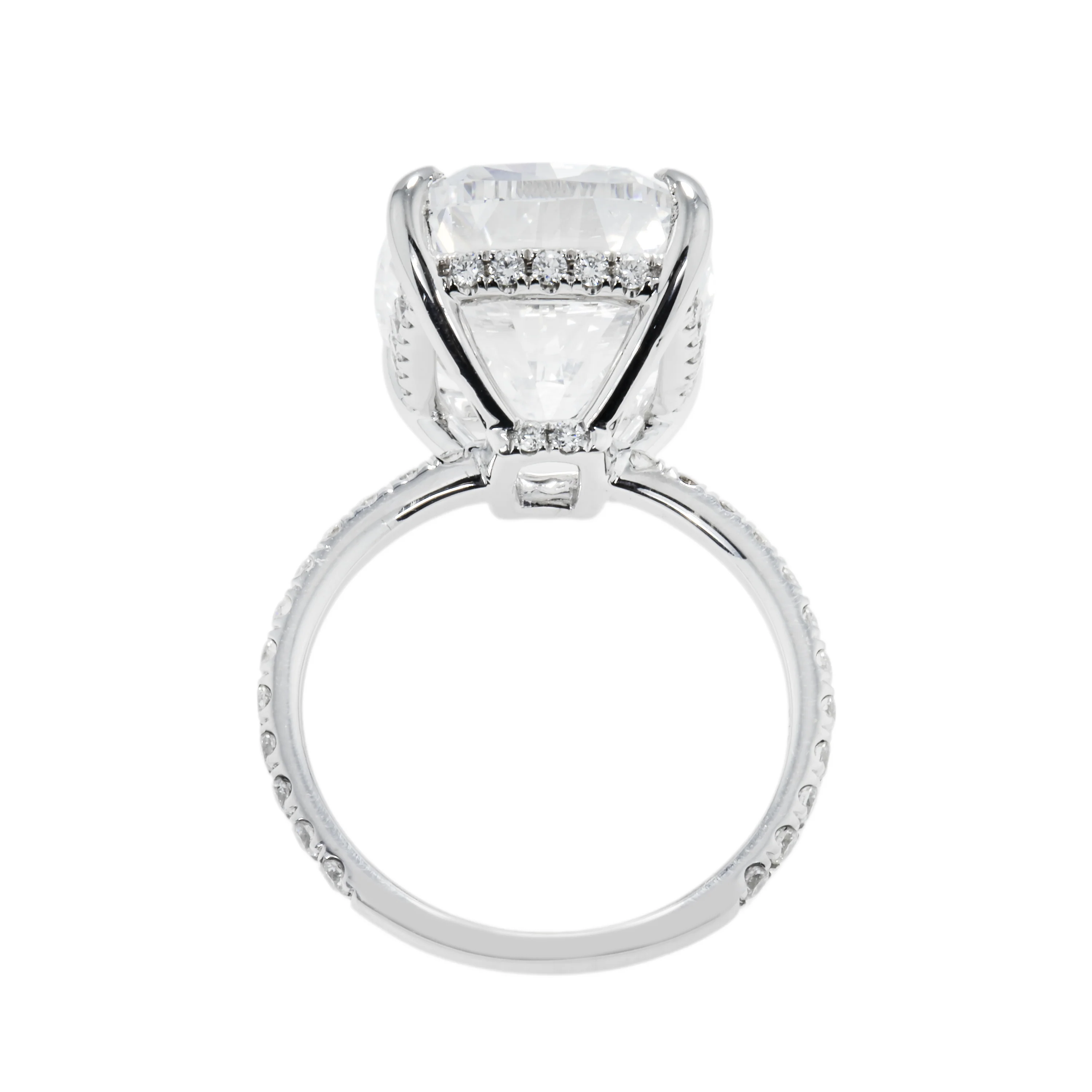 GIA 18K White Gold 10.01ct Cushion Cut Diamond Engagement Ring 10.61ct - Image 5