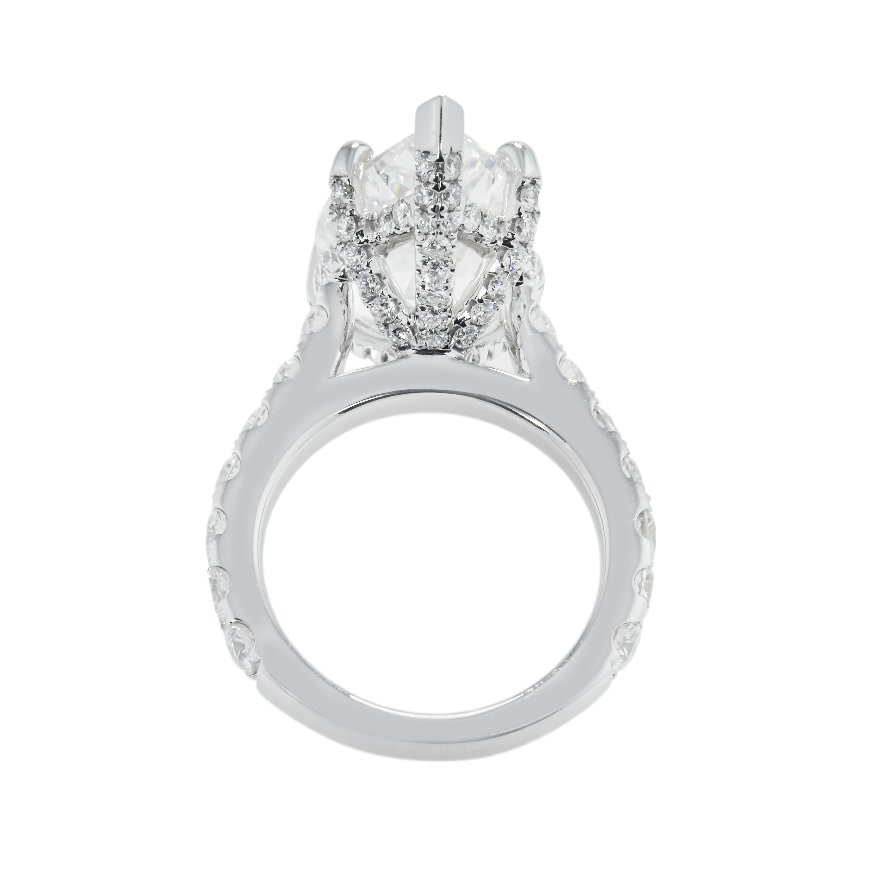 GIA 18K White Gold 11.72ct Pear Cut Diamond Engagement Ring 14.05ctw - Image 5