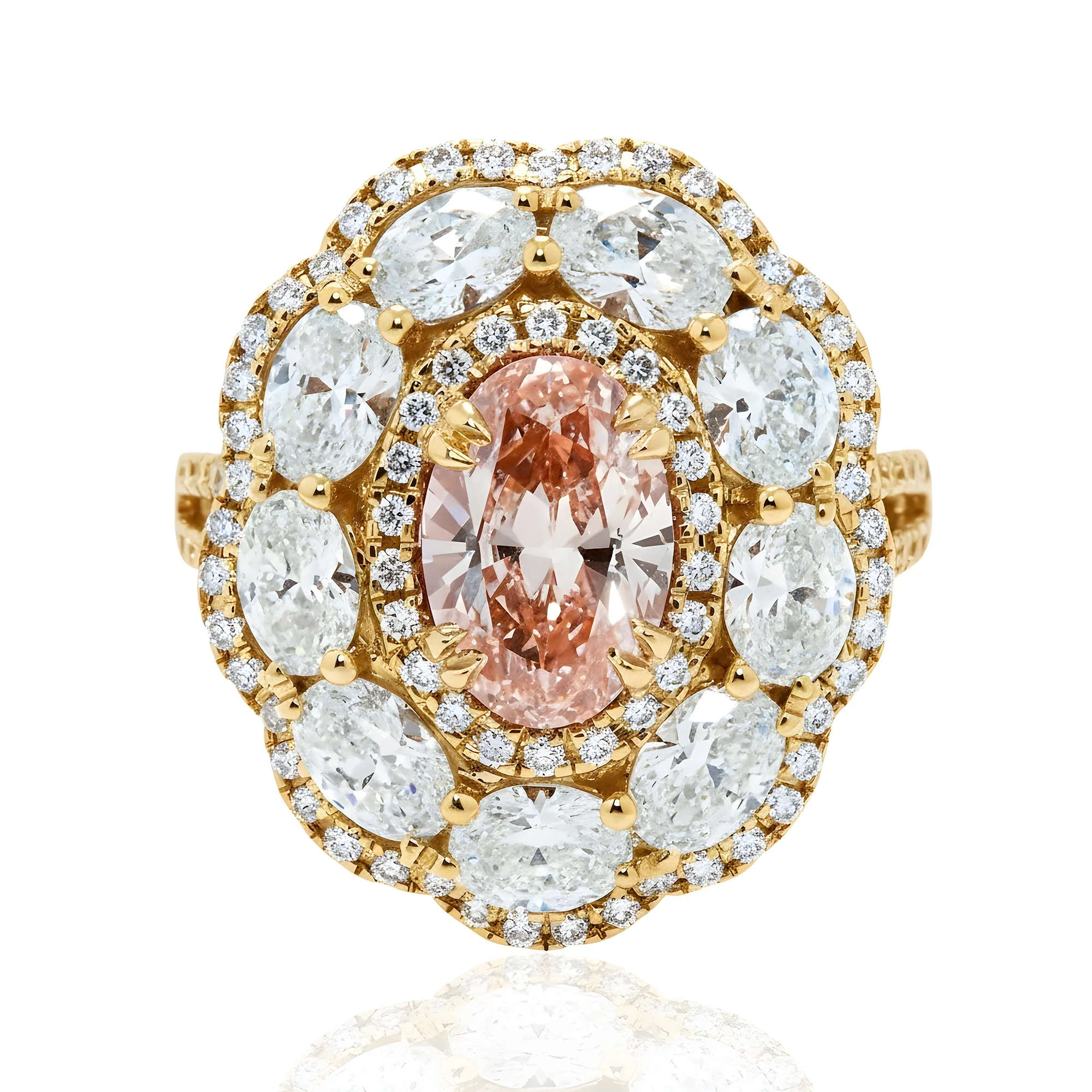 GIA 18K White Gold 2.02ct Oval Cut Fancy Intense Pink Diamond Ring 5.75ctw - Image 8