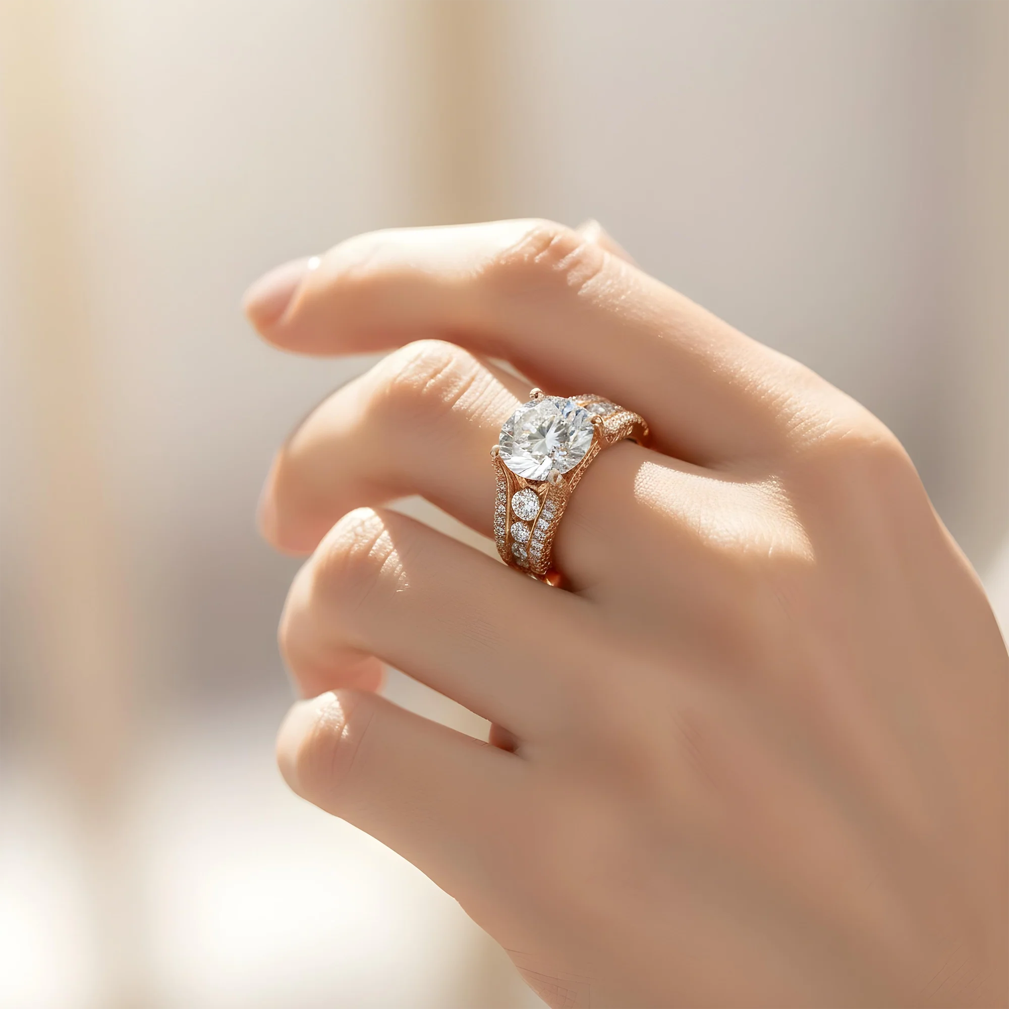 GIA 18K White Gold 3.51ct Round Diamond Engagement Ring 5.91ctw - Image 10
