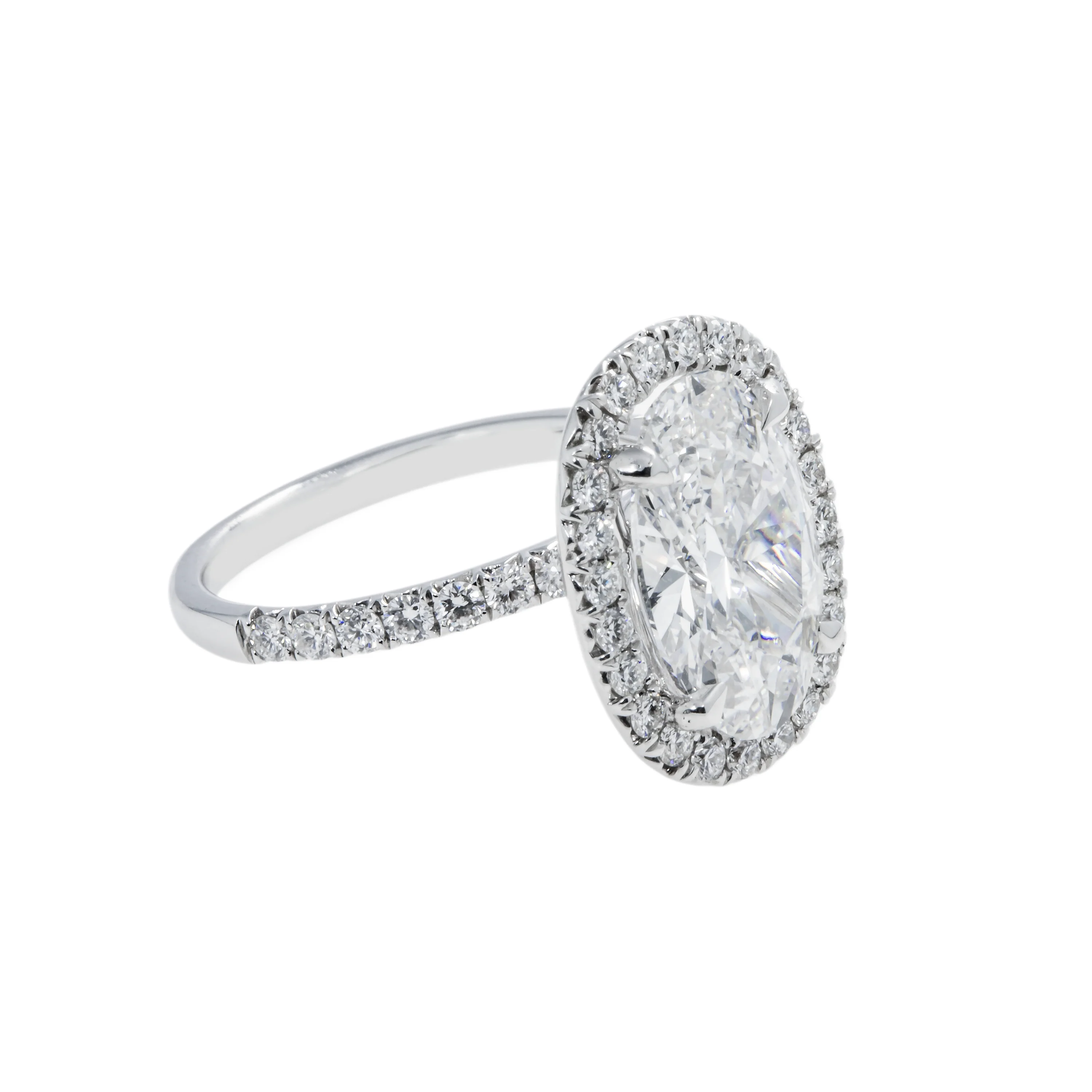 GIA 18K White Gold 4.01ct Oval Cut Diamond Engagement Ring 4.84ct - Image 4