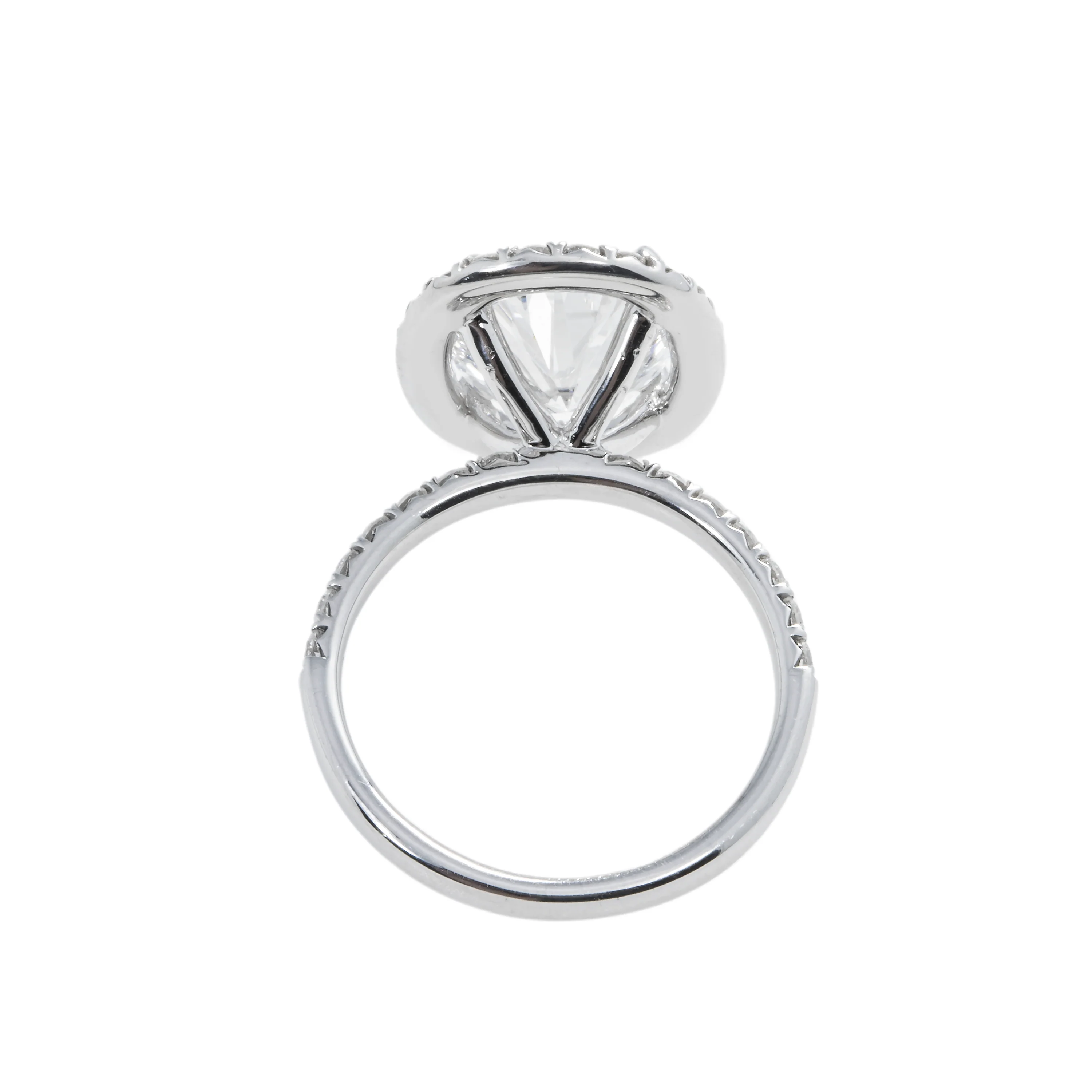 GIA 18K White Gold 4.01ct Oval Cut Diamond Engagement Ring 4.84ct - Image 5