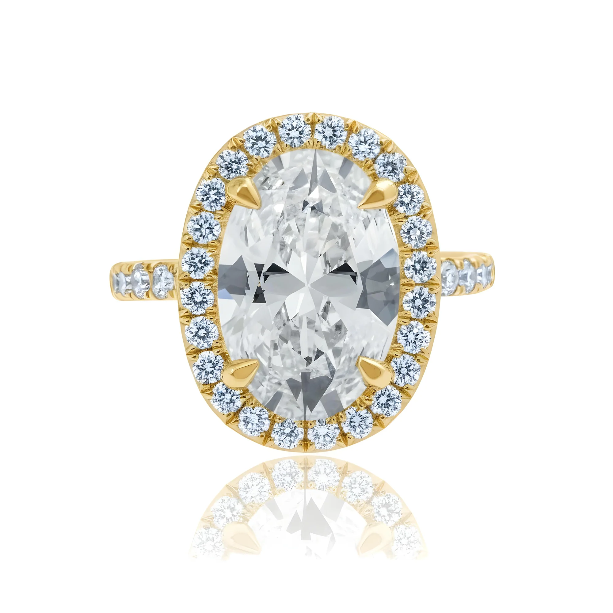 GIA 18K White Gold 4.01ct Oval Cut Diamond Engagement Ring 4.84ct - Image 7