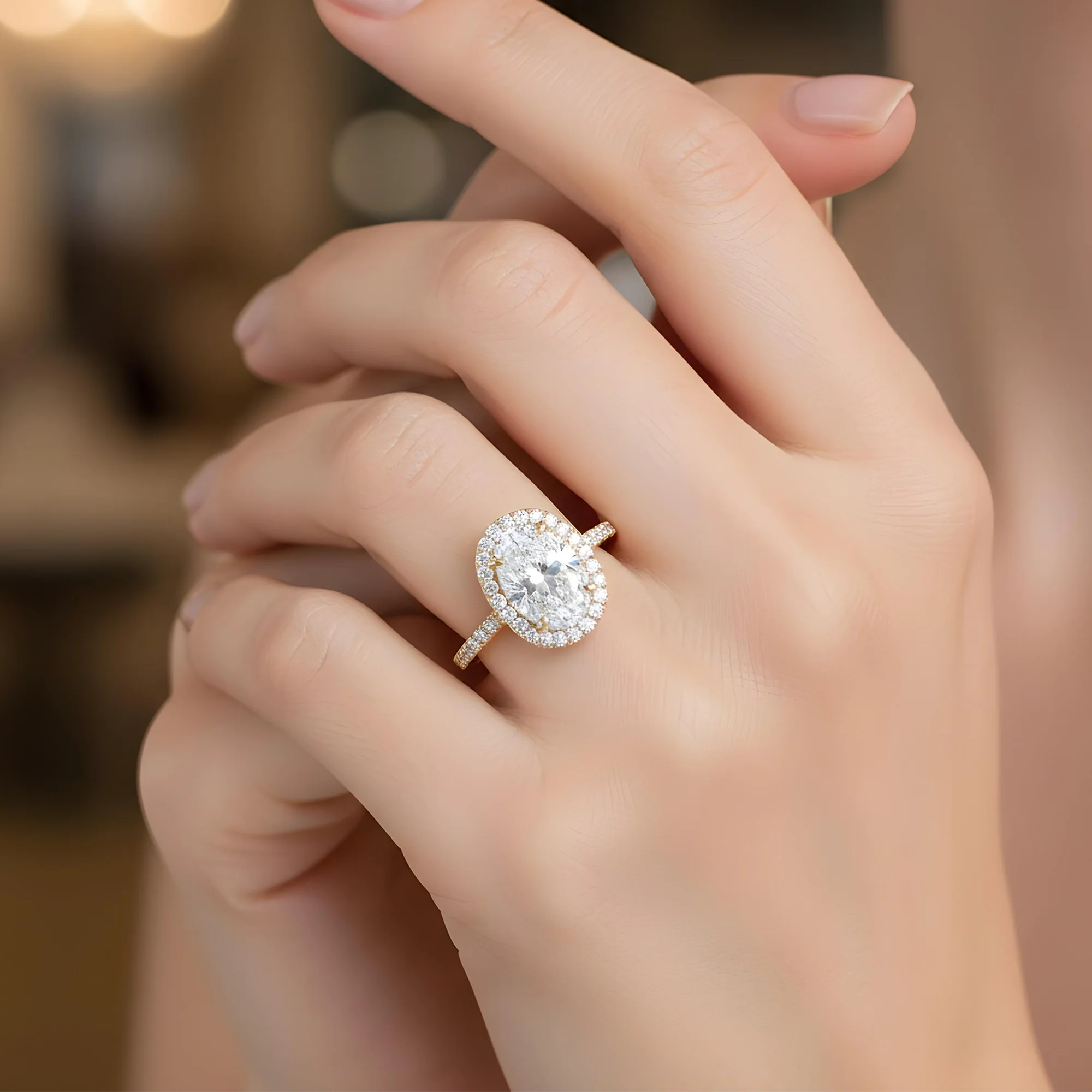 GIA 18K White Gold 4.01ct Oval Cut Diamond Engagement Ring 4.84ct - Image 8