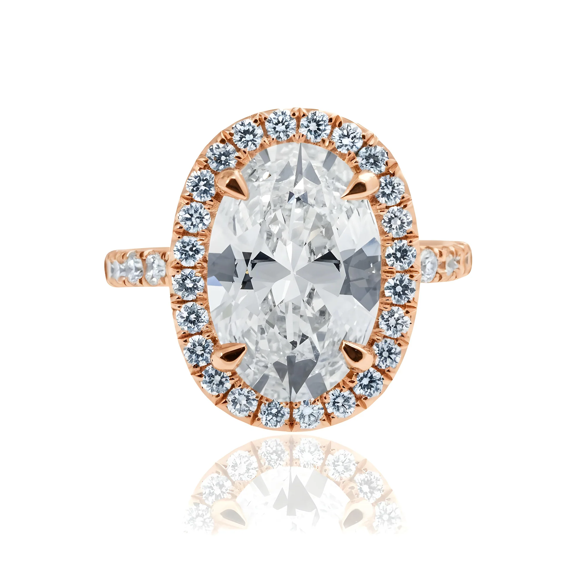 GIA 18K White Gold 4.01ct Oval Cut Diamond Engagement Ring 4.84ct - Image 9