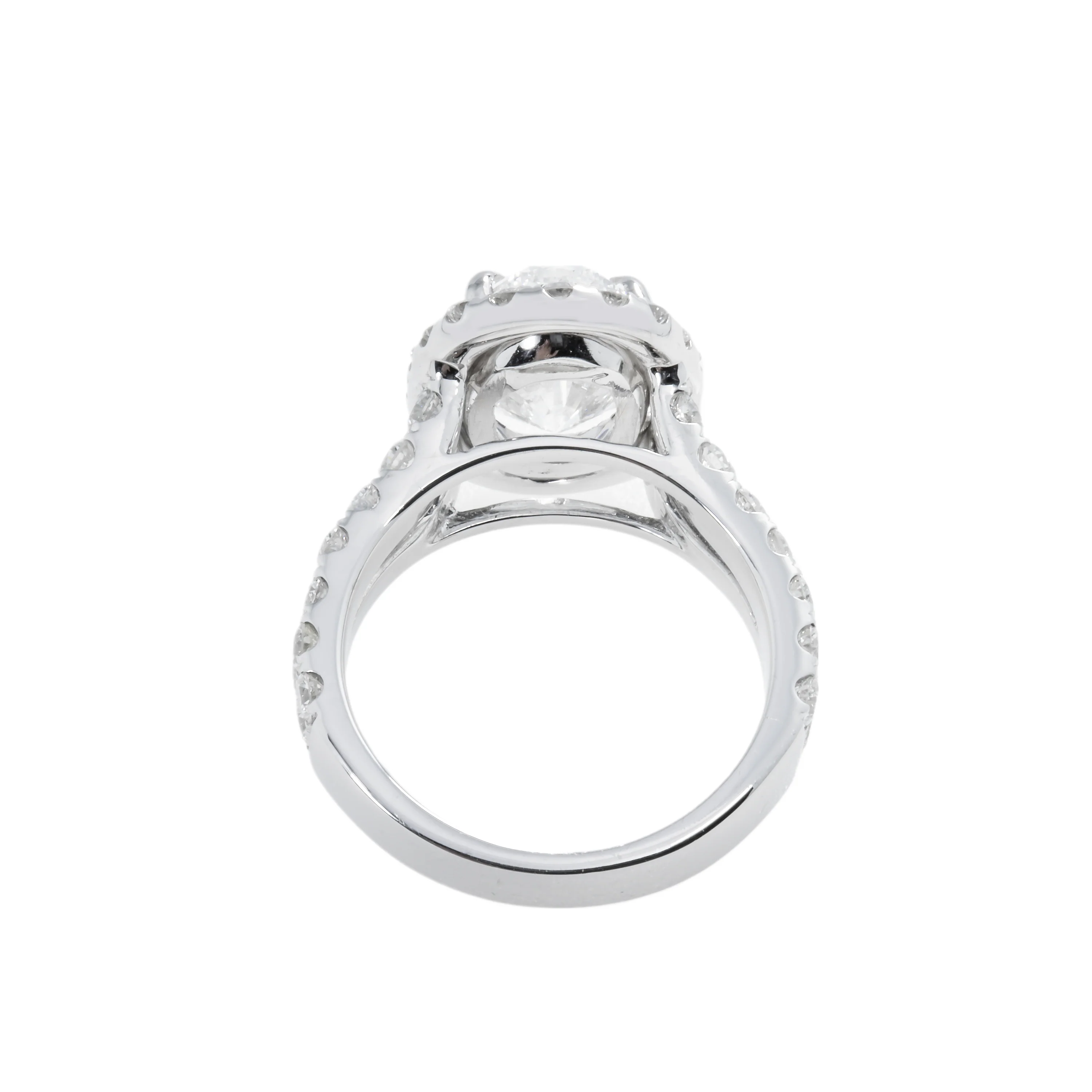 GIA 18K White Gold 4ct Oval Cut Diamond Engagement Ring 5.93ctw - Image 5