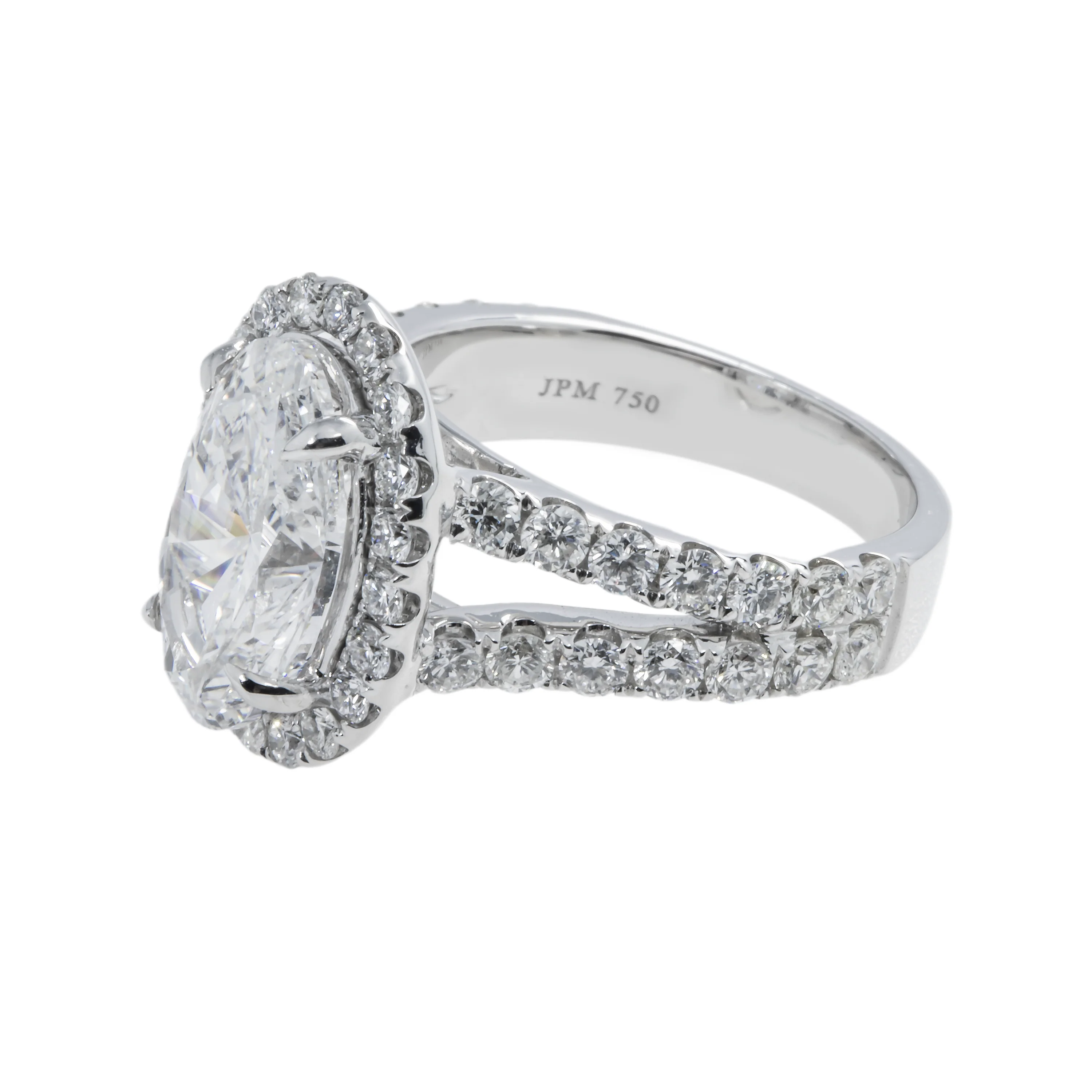 GIA 18K White Gold 4ct Oval Cut Diamond Engagement Ring 5.93ctw - Image 6