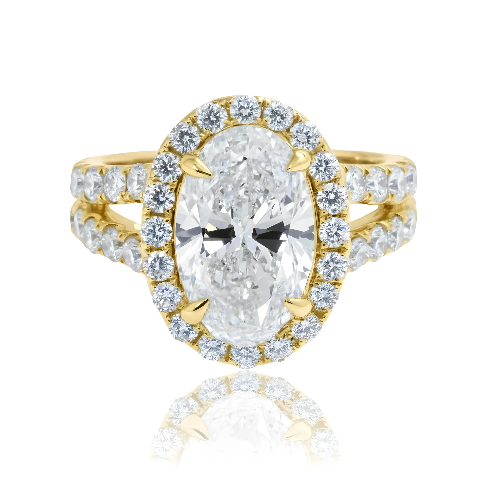 GIA 18K White Gold 4ct Oval Cut Diamond Engagement Ring 5.93ctw - Image 7
