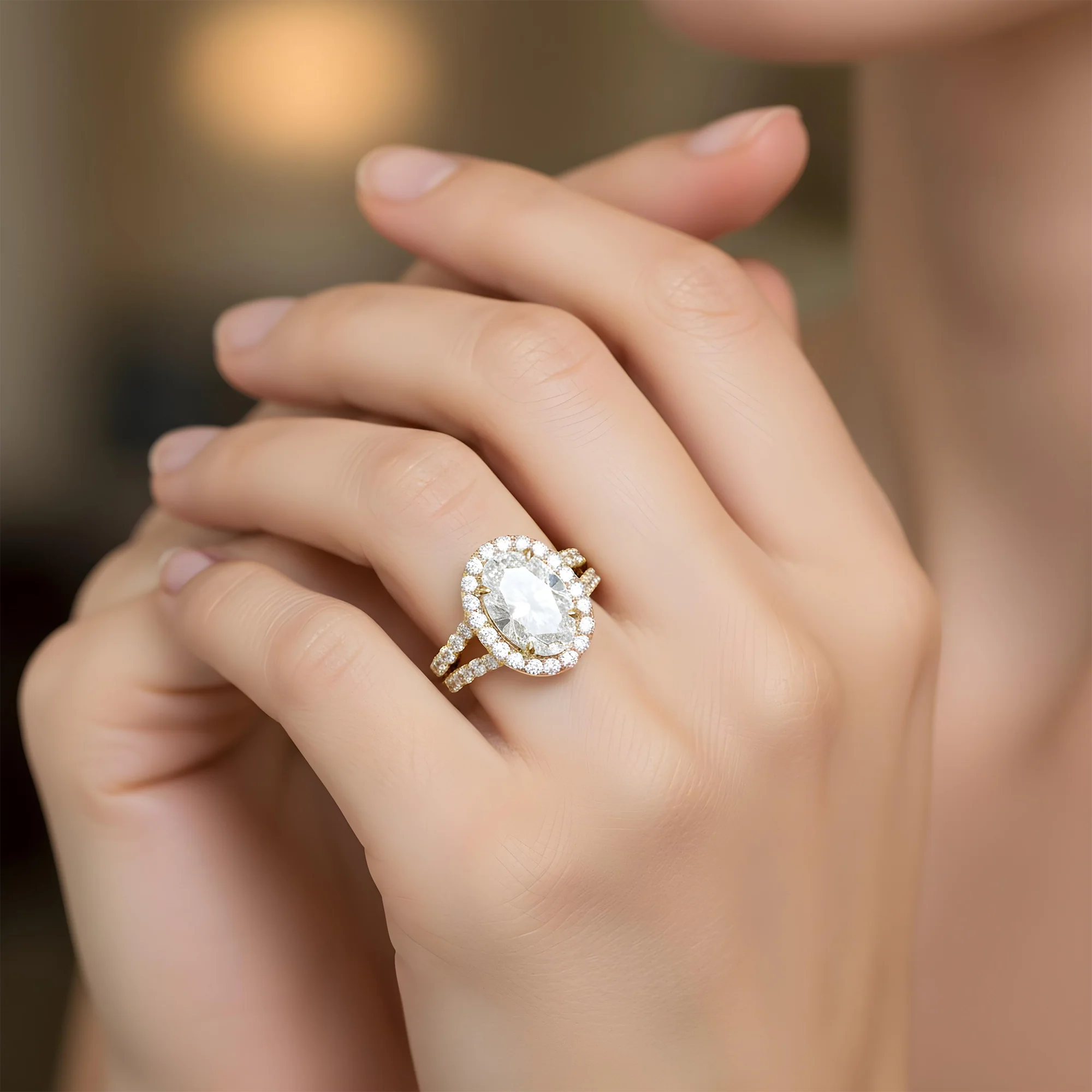 GIA 18K White Gold 4ct Oval Cut Diamond Engagement Ring 5.93ctw - Image 8