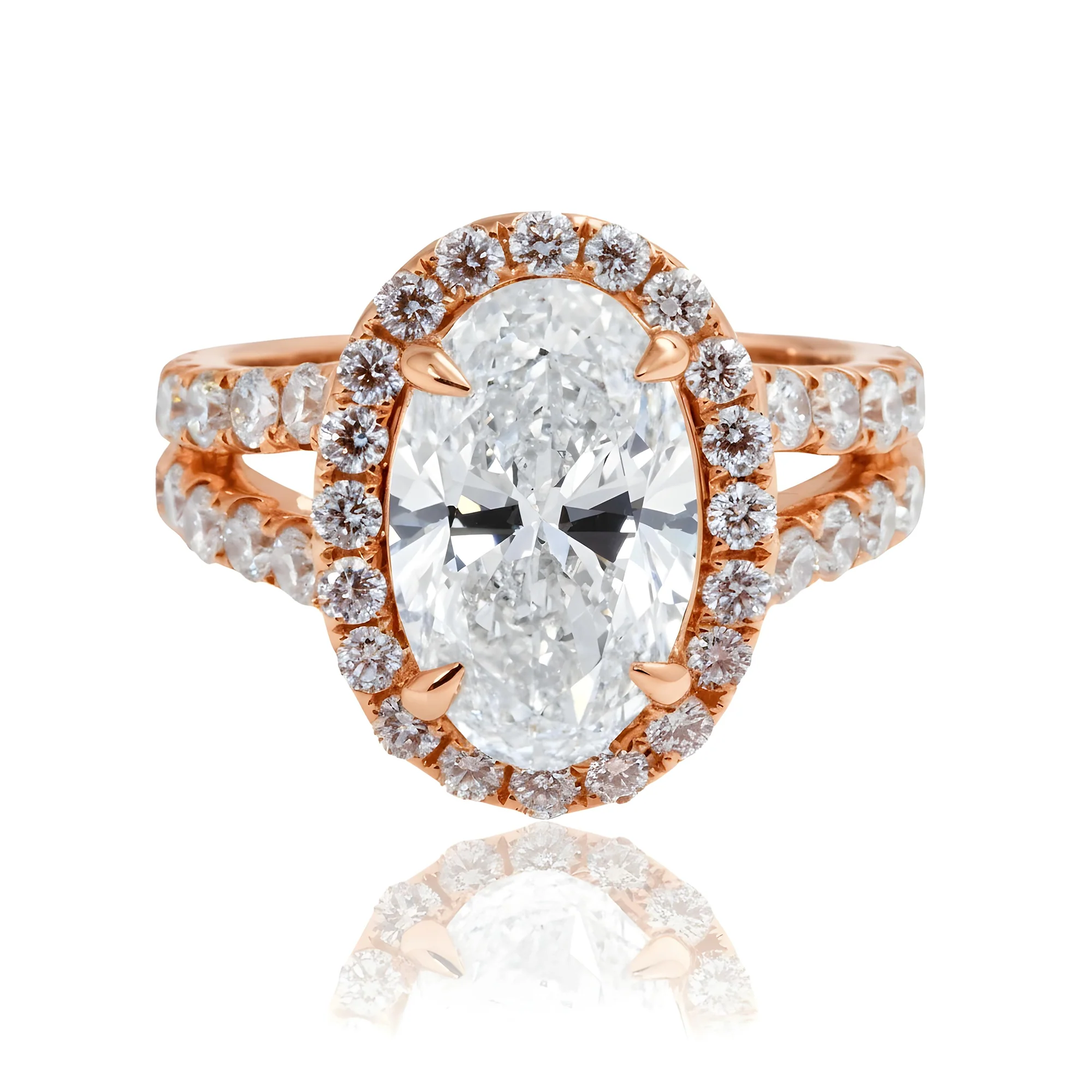 GIA 18K White Gold 4ct Oval Cut Diamond Engagement Ring 5.93ctw - Image 9