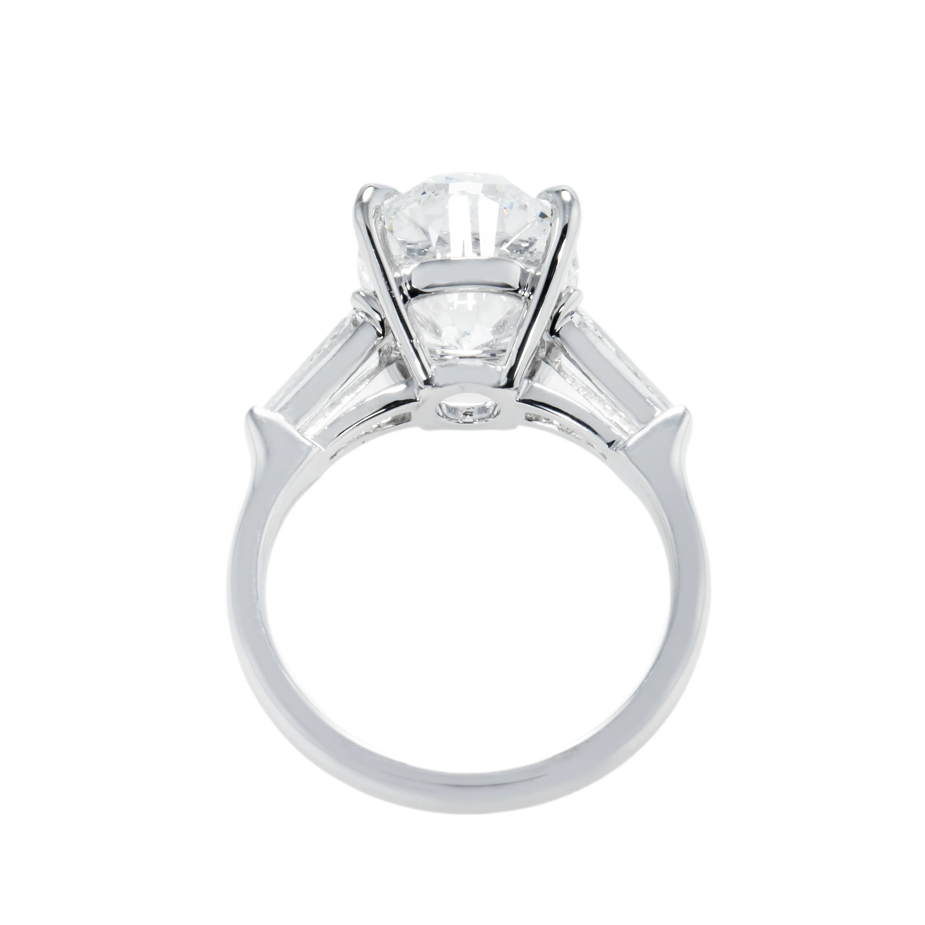 GIA 18K White Gold 5.0ct Oval Cut Tripple Diamond Engagement Ring 6.0ctw - Image 5