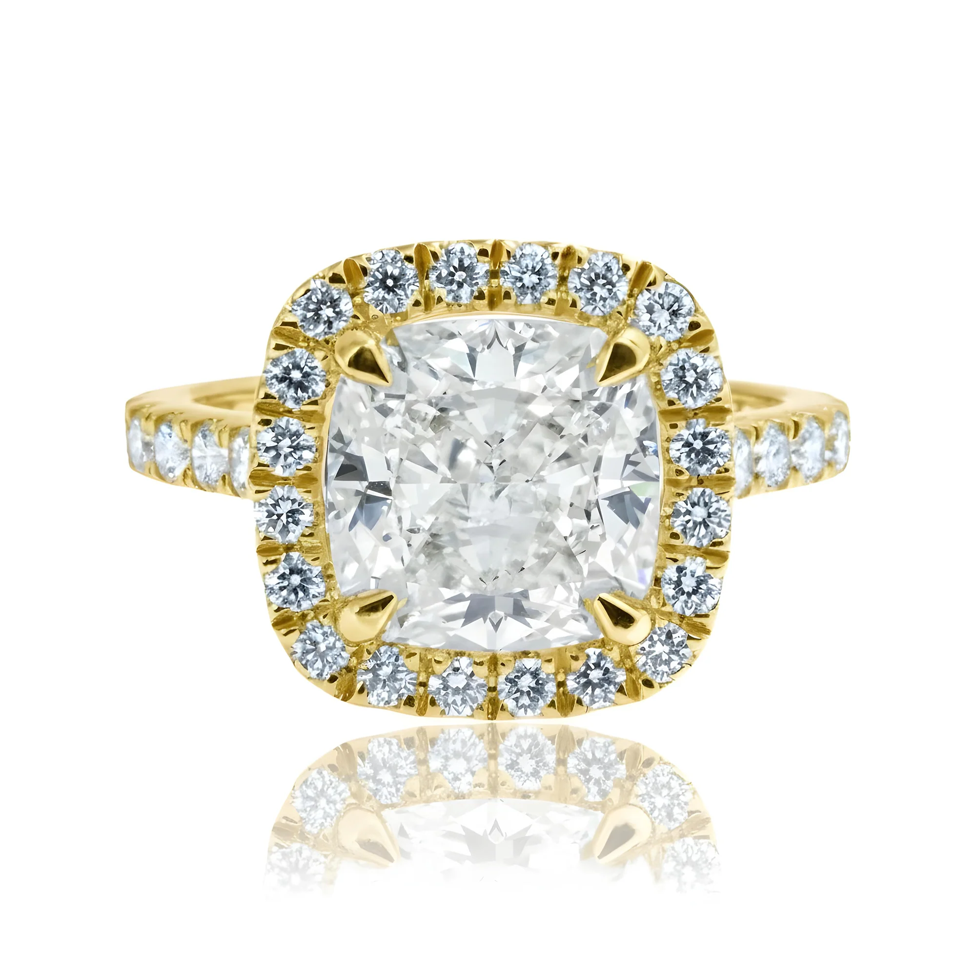 GIA 18K White Gold 5.12ct Cushion Cut Diamond Engagement Ring 6.39ctw - Image 7