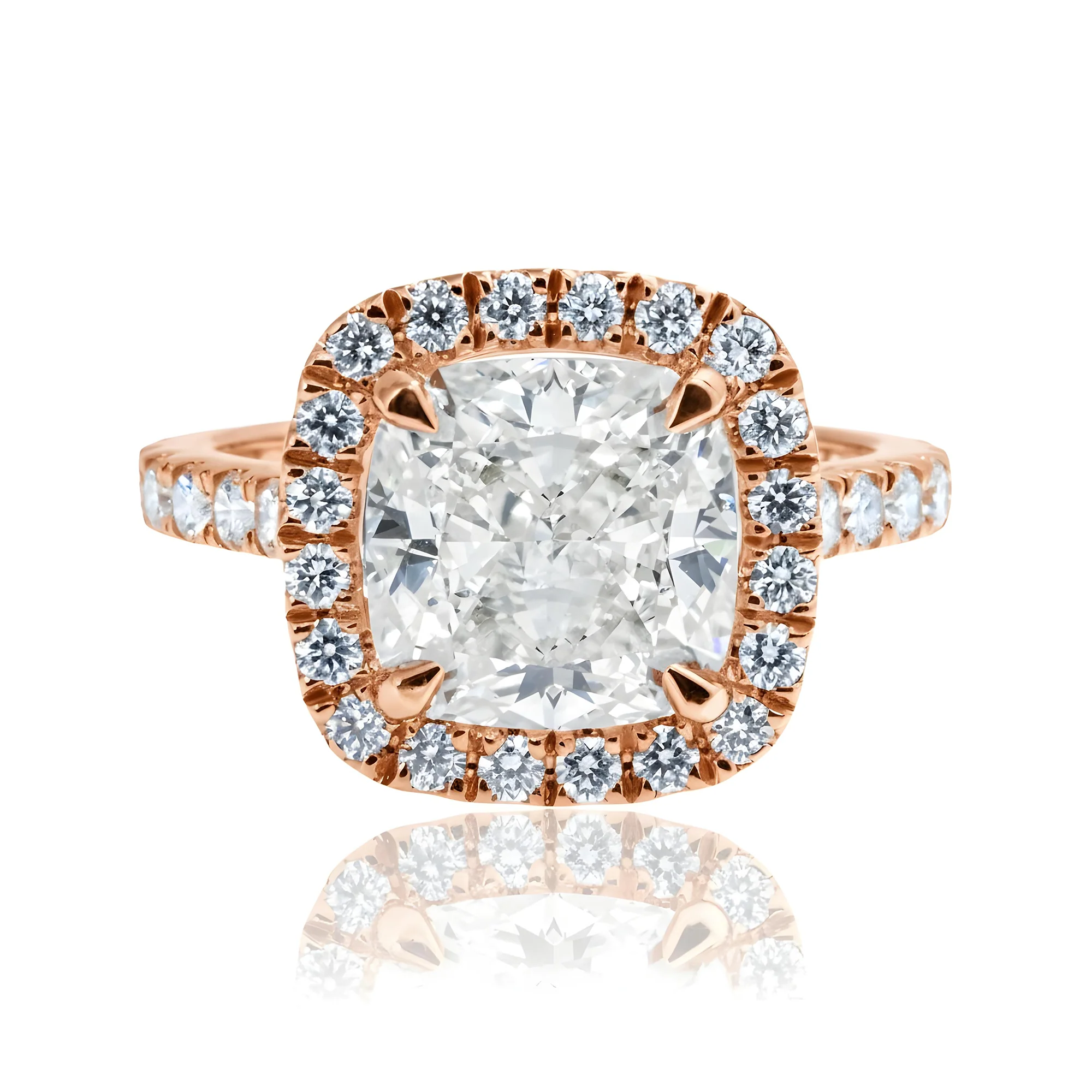 GIA 18K White Gold 5.12ct Cushion Cut Diamond Engagement Ring 6.39ctw - Image 9
