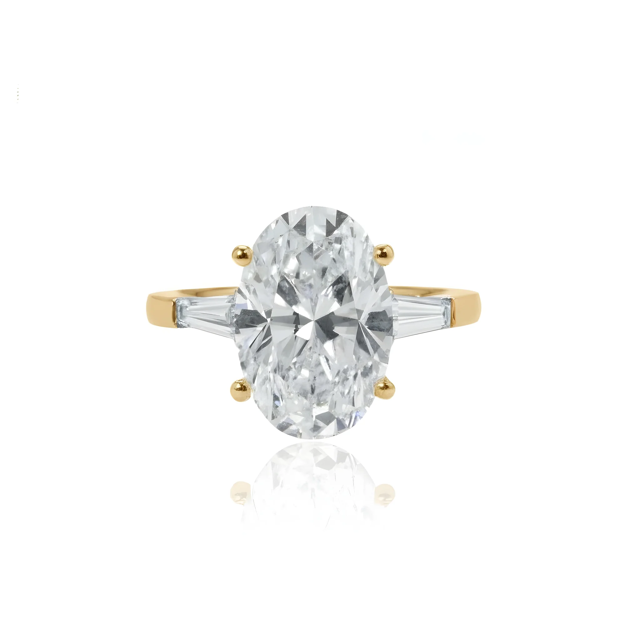 GIA 18K White Gold 5.52ct Oval Cut Triple Diamond Engagement Ring 6.02ctw - Image 6