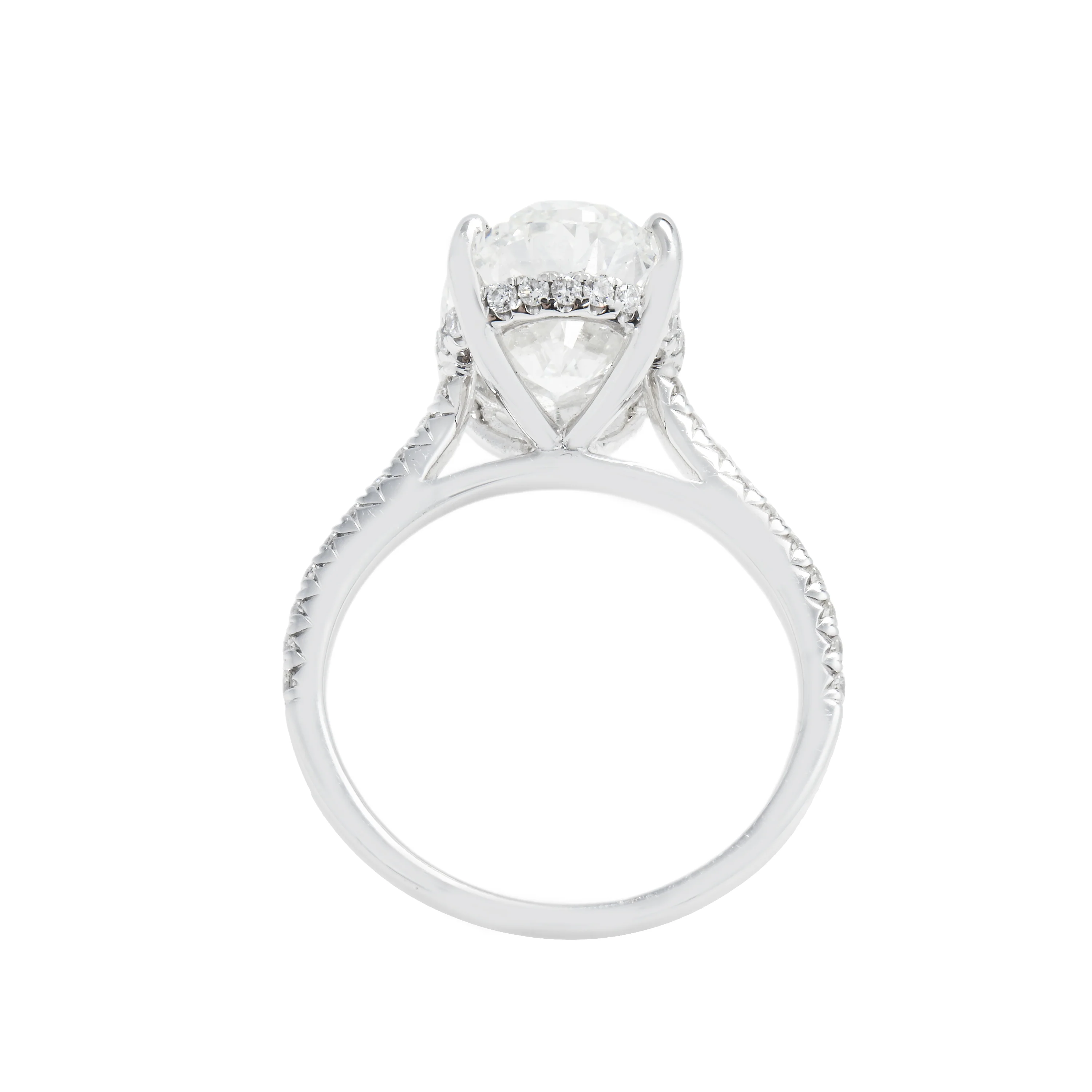 GIA 18K White Gold 5ct Oval Cut Diamond Engagement Ring 5.42ctw - Image 5